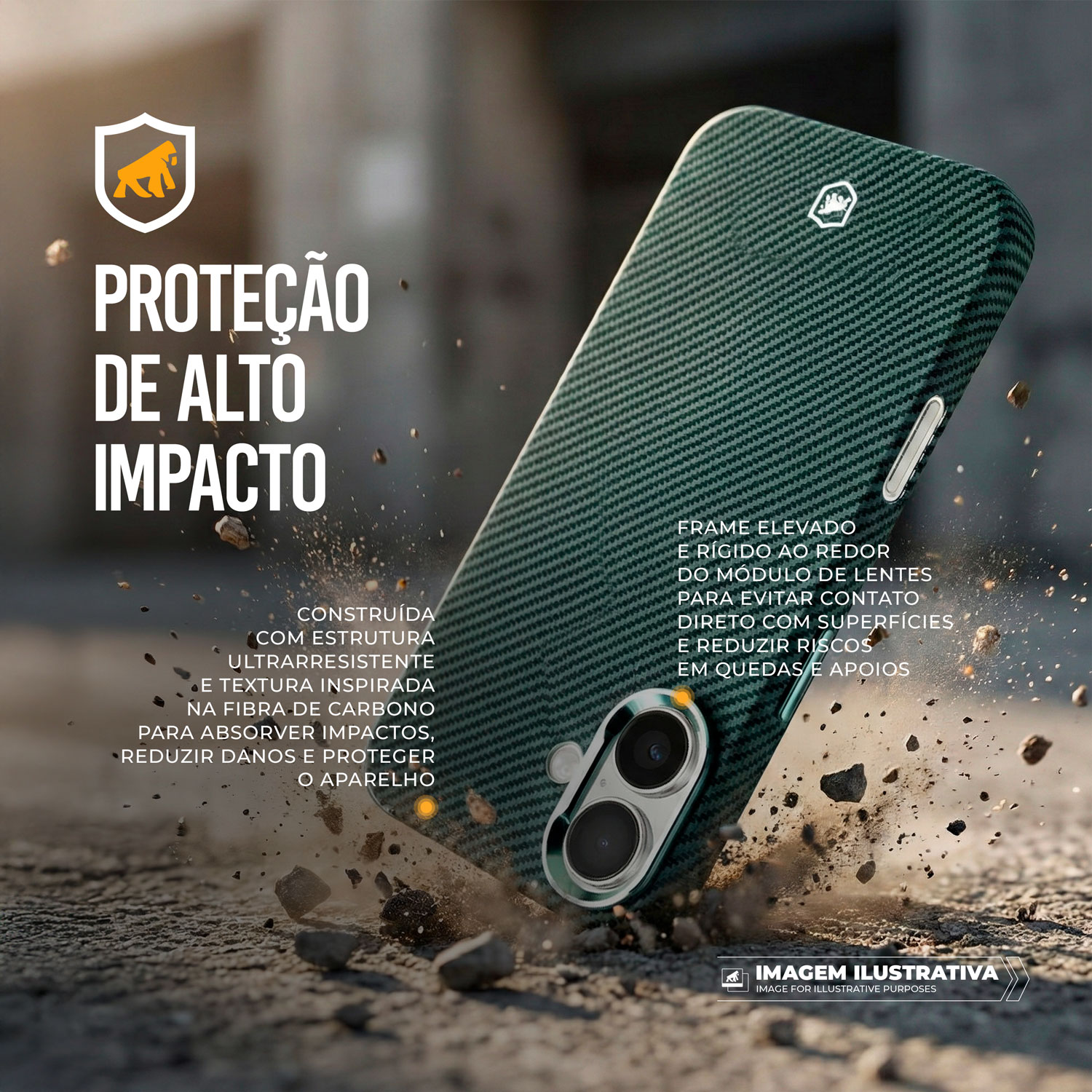 Capa para iPhone 17 Pro - Kevlar - Gshield