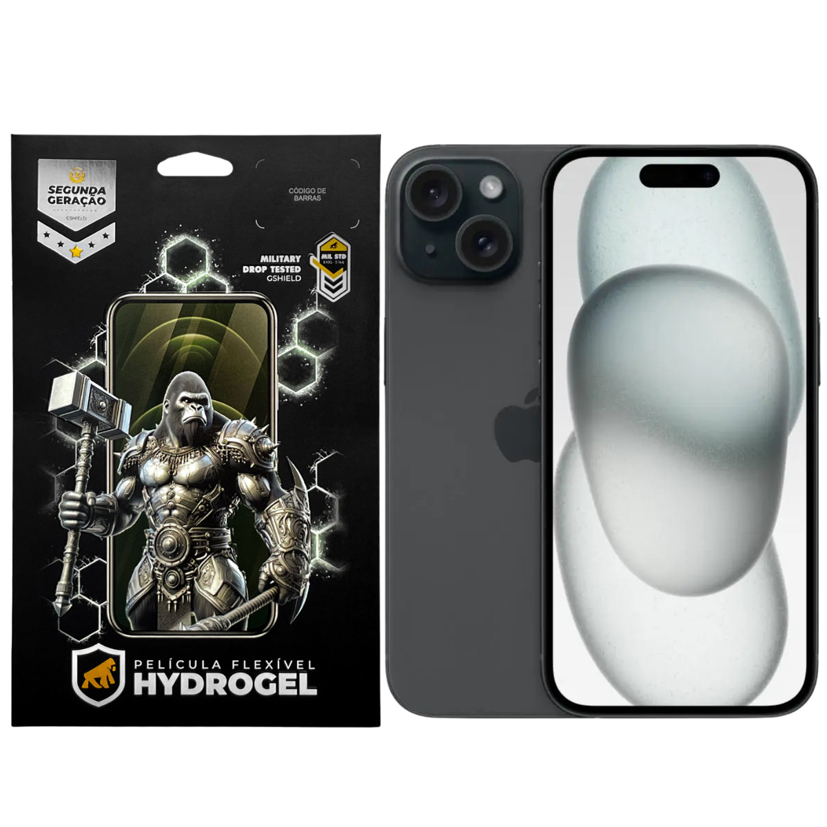 Kit Película Frontal + Traseira para iPhone 15 - Proteção Completa - Gshield