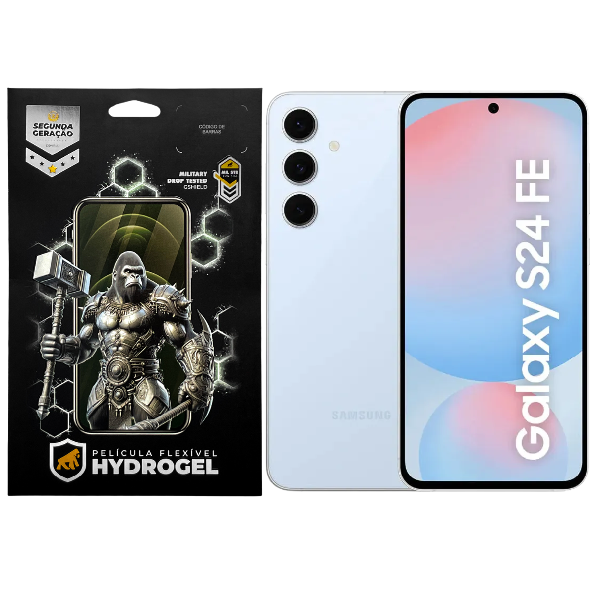 Kit Película Frontal + Traseira para Samsung Galaxy S24 FE 5G - Proteção Completa - Gshield