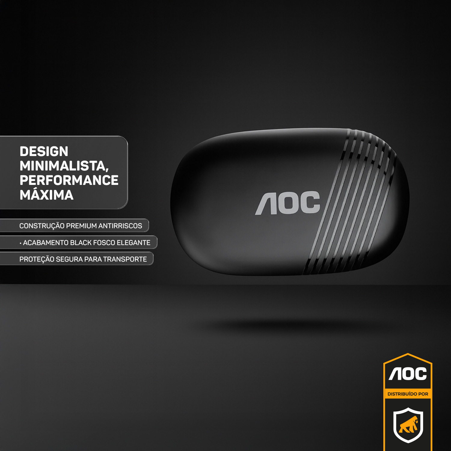 Fone de ouvido Earbuds Clip V5.4 - Preto - AOC - foto 6