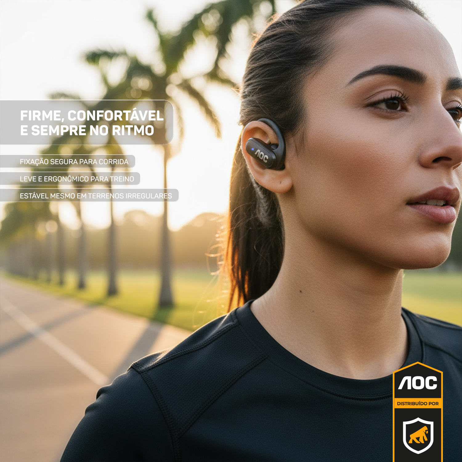 Fone de ouvido Earbuds Clip V5.4 - Preto - AOC - foto 8