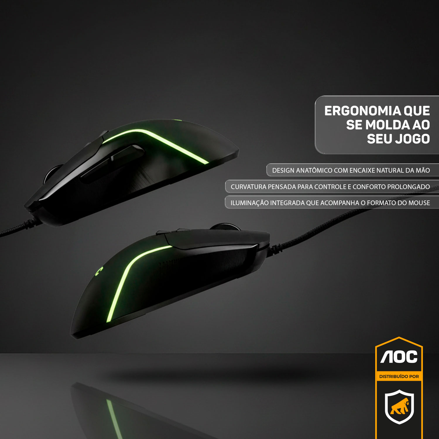 Mouse Gamer RGB 7200 DPI - AOC - foto 6