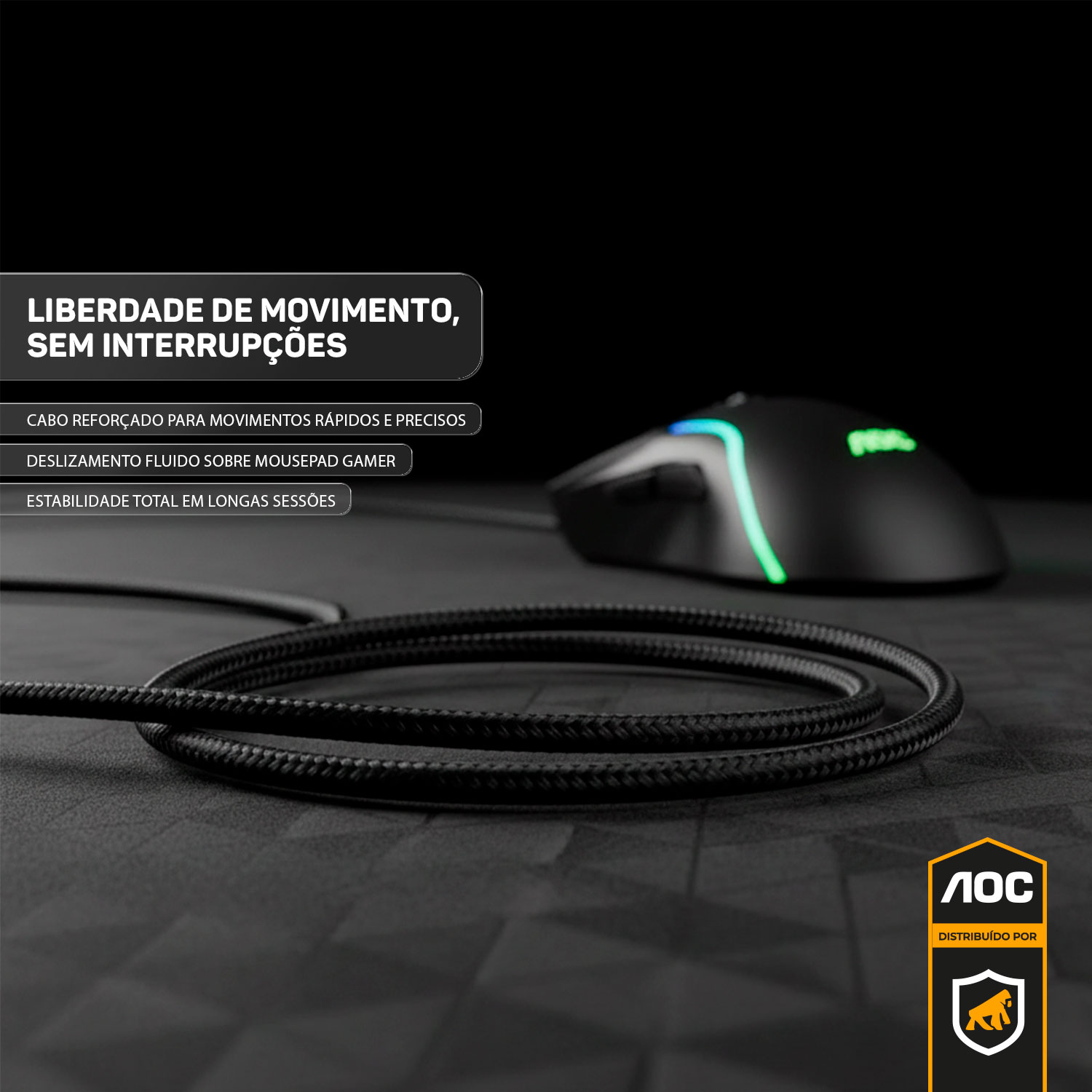 Mouse Gamer RGB 7200 DPI - AOC - foto 2
