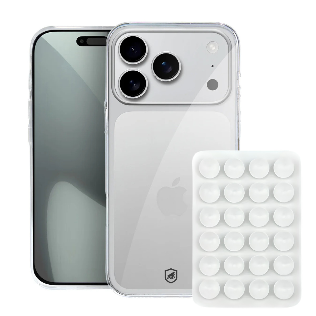 Kit Capa Crystal Slim para iPhone 17 Pro + Ventosa - Branca - Gshield