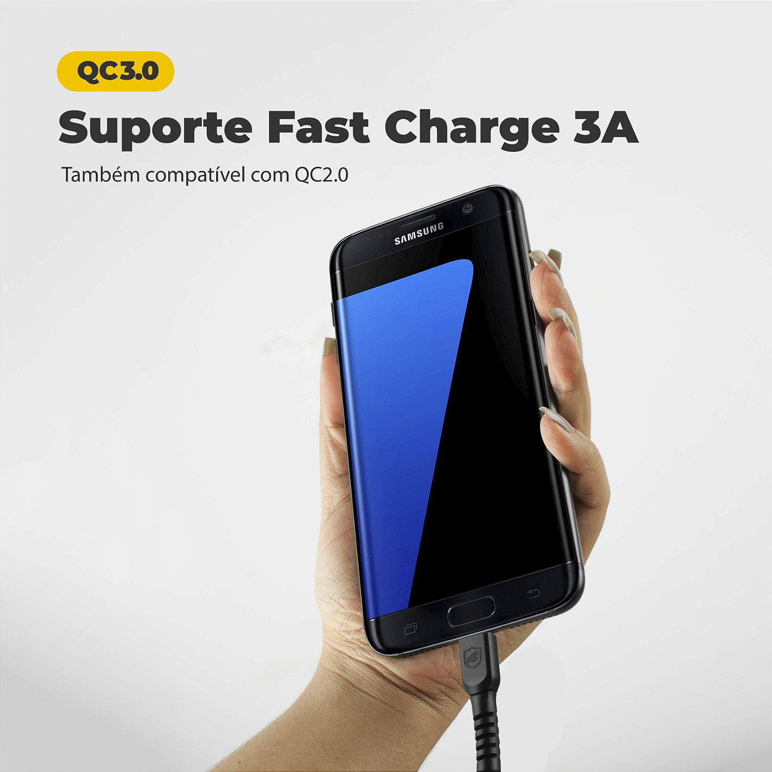 Cabo Dual Shock Micro USB V8 - Preto - 1,2m - GShield - foto 6