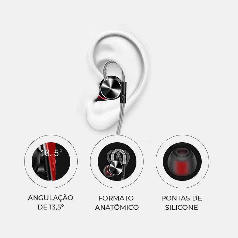 Fone de ouvido Magnético Dual Shock - P2/P3 - Gshield - foto 6