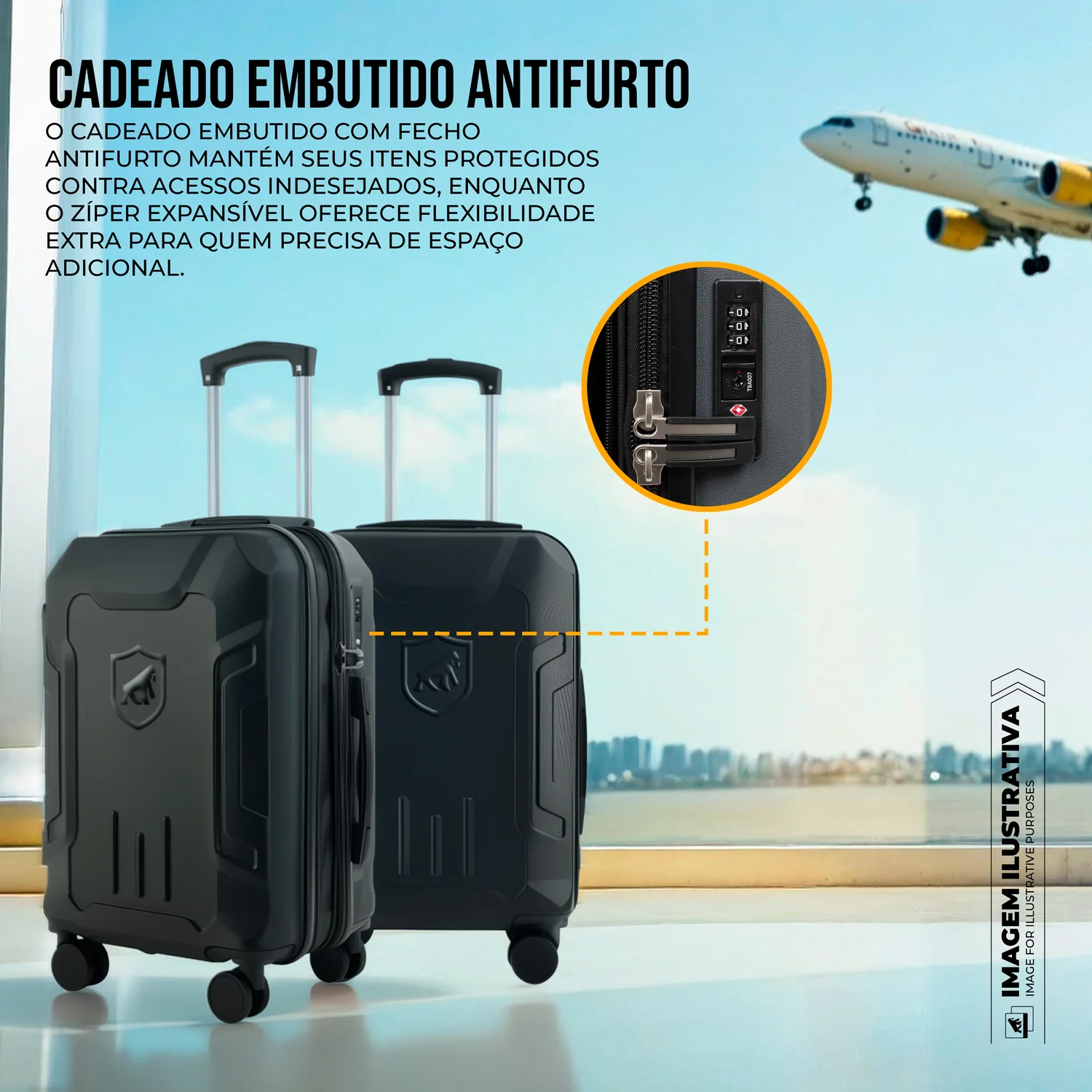 Kit de Viagem Survivor - Mala de Bordo 20" + Necessaire Multiuso – Gshield - foto 5