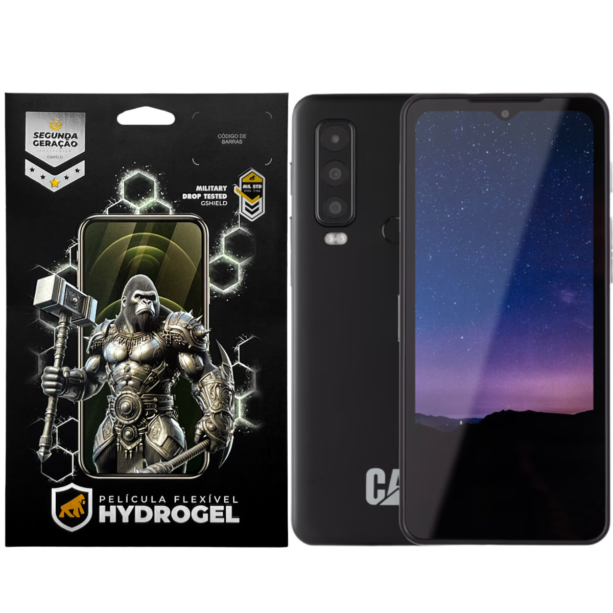 Kit Película Frontal + Traseira para Cat Caterpillar S75 - Proteção Completa - Gshield