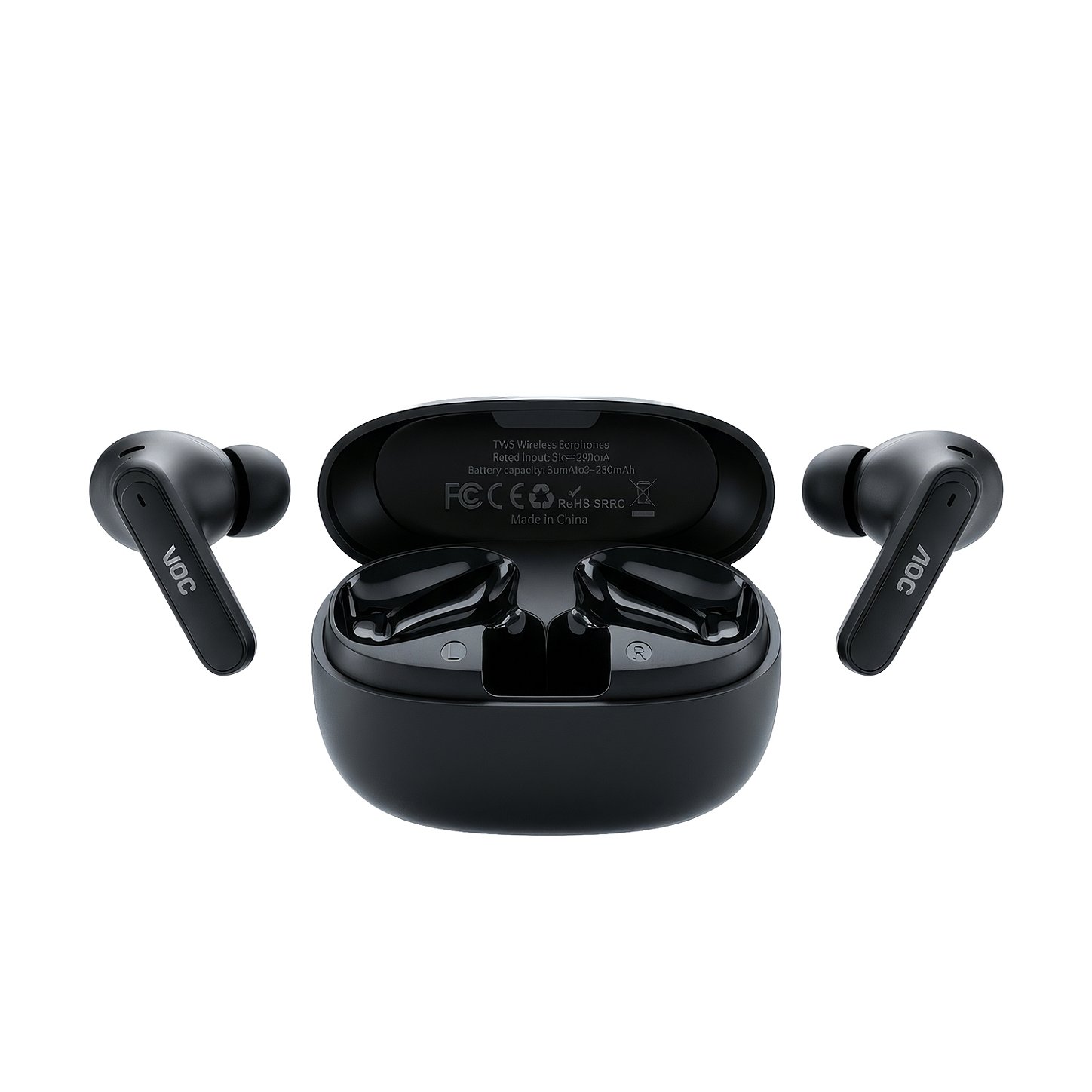 Fone Bluetooth 5.3 Sem Fio Ergonômico, Alcance até 10m e Microfone Integrado - Preto - AOC