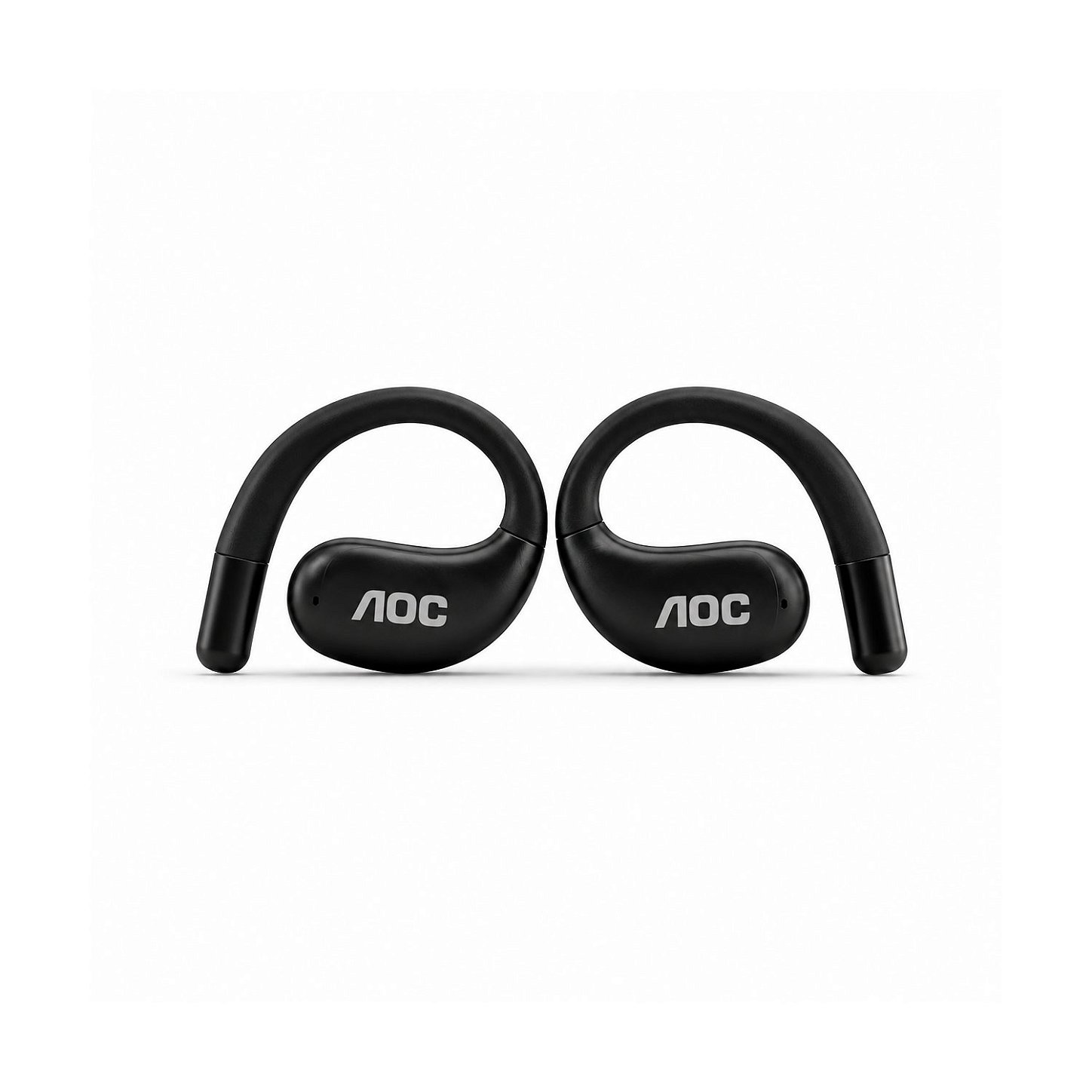 Fone Auricular Ear Clip Bluetooth 5.4 Sem fio com Alcance até 10 metros, Baixa Latência, Tradução Simultânea por IA e Microfone Integrado - Preto - AOC