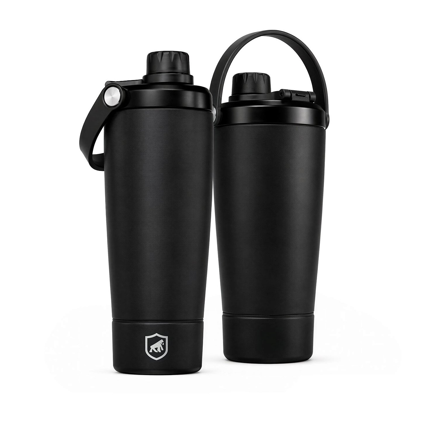 Coqueteleira Térmica Armor 600ml com Tela Antigrumos, Compartimento para Whey e Alça para Transporte - Preta - Gshield