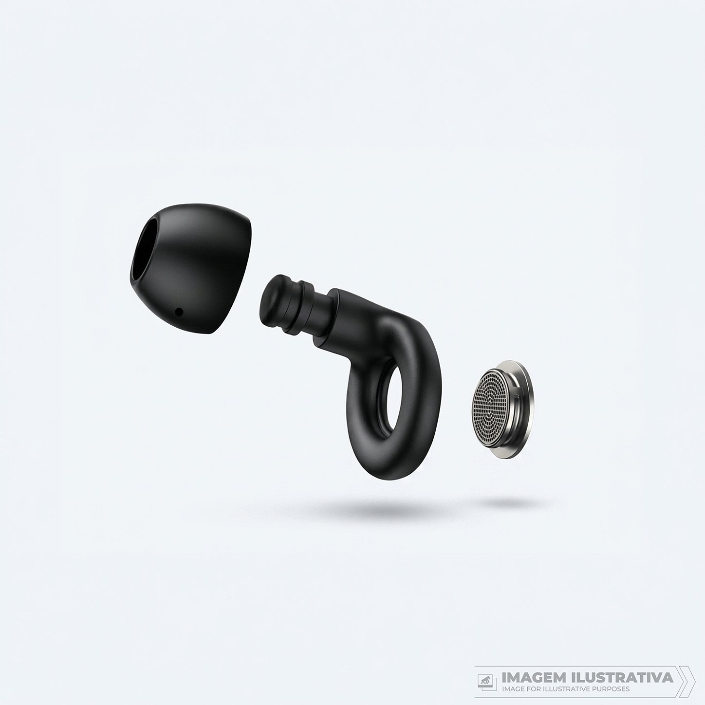 Tampão de Ouvido Earplugs Shield Calm para Proteção Auricular com Tubo de Filtro Acústico e Redução de Ruído - Preto - Gshield