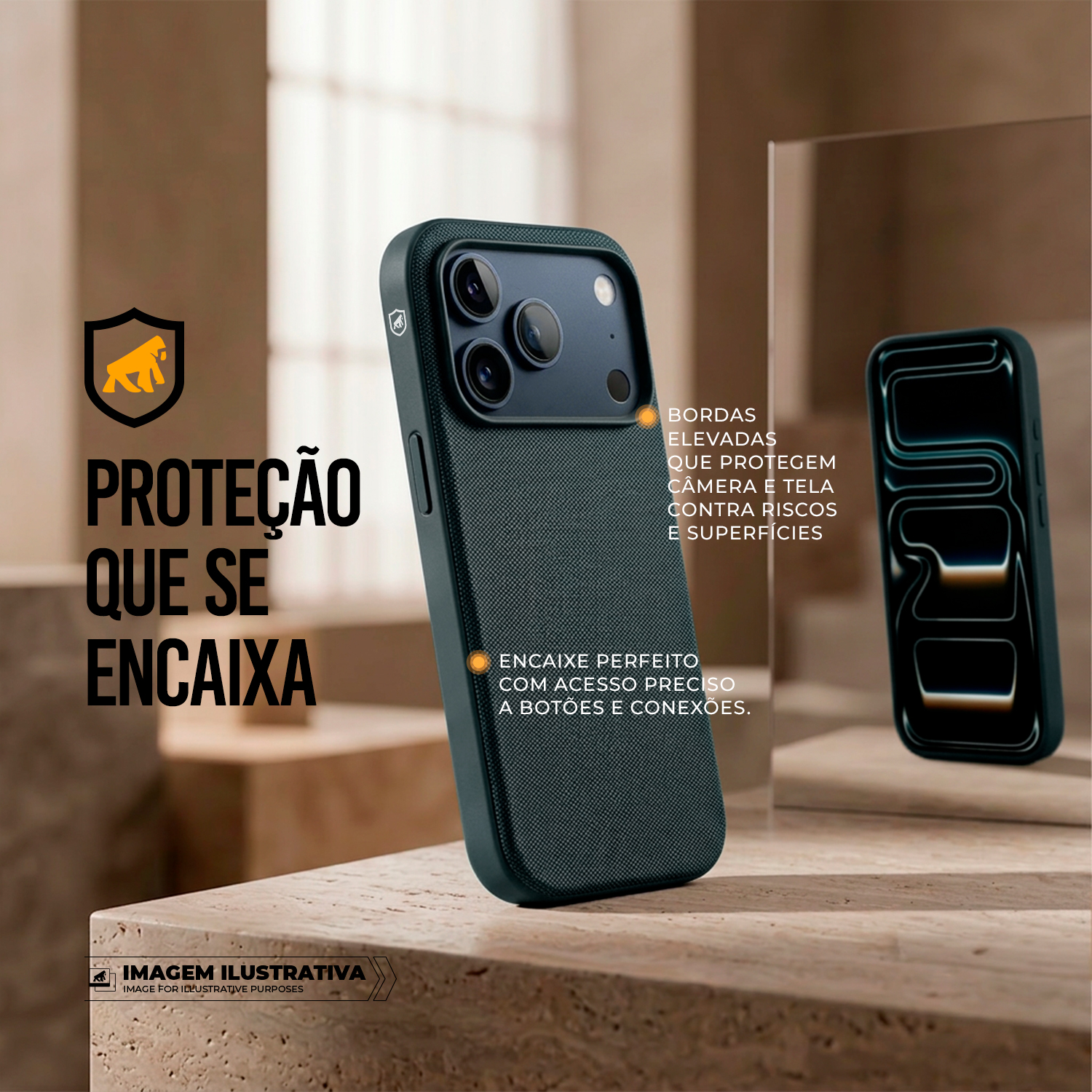 Capa para iPhone 17 Pro - Woov - Azul - Gshield - foto 5