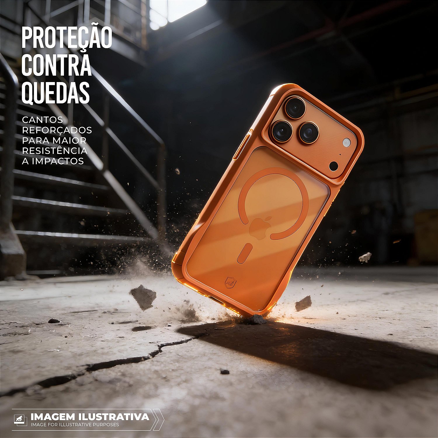 Capa para iPhone 17 Pro Max - Octacore Magsafe - Laranja - Gshield - foto 4