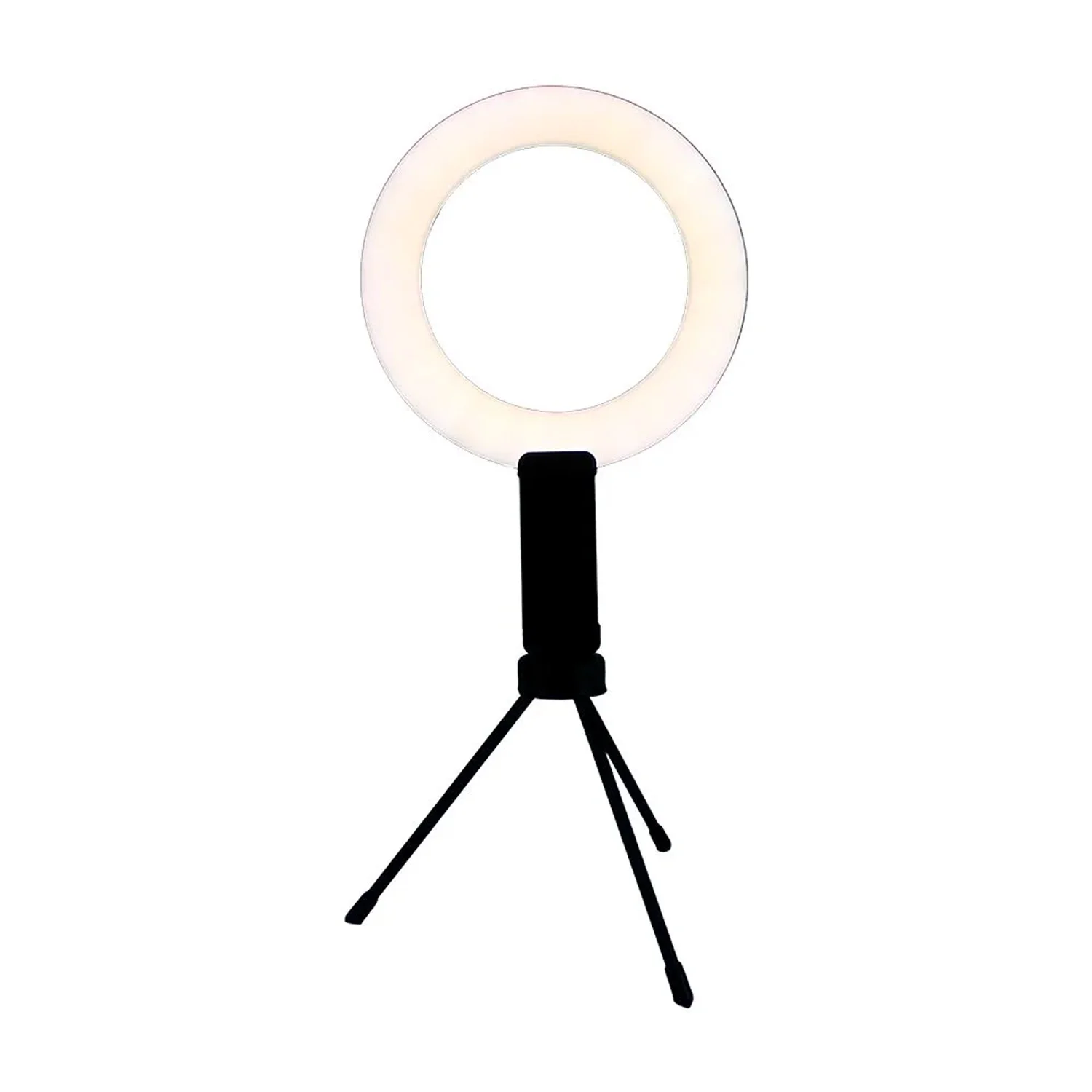 Ring Light LED para Fotos e Vídeos com Tripé e Suporte para Celular – Iluminação Fotográfica USB – KNUP