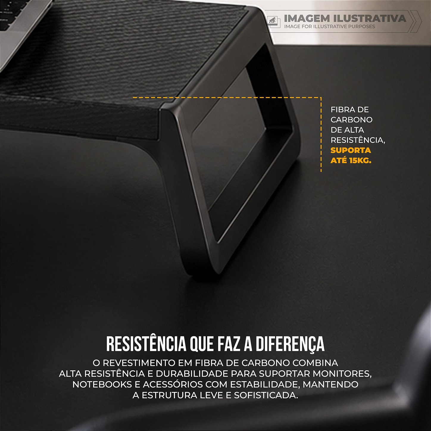 Suporte de Mesa Stand Desk Armor para Monitor de até 32" Suporta 15kg- Preto - Gshield - foto 5