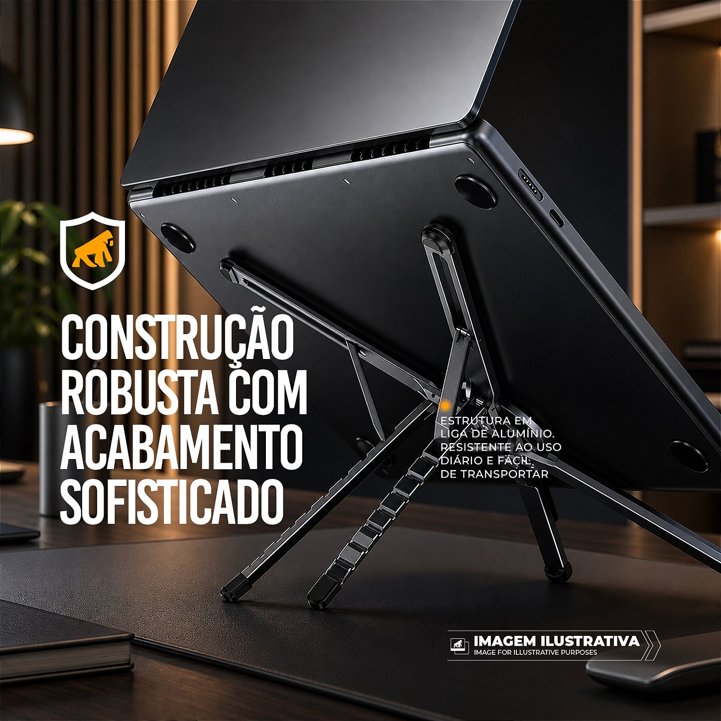 Suporte de Mesa Hydra 4 em 1 MagSafe Ajustável para Celular, Tablet e Notebook - Gshield - foto 7