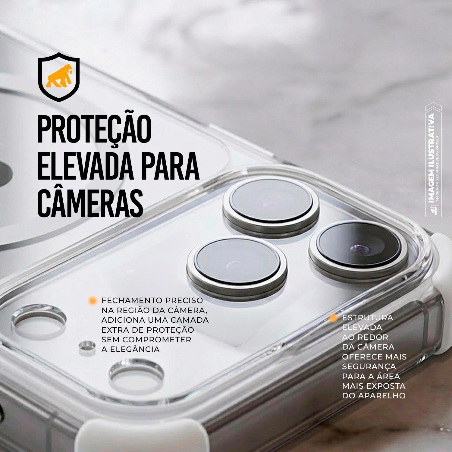 Capa para iPhone 17 - Crystal Edge Magsafe - Branca - NÃO AMARELA - Gshield - foto 4