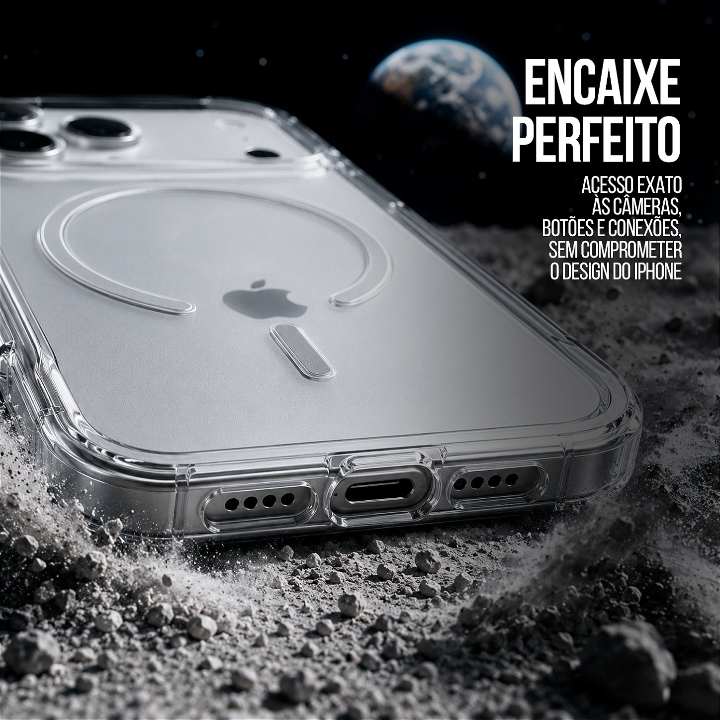 Capa Crystal Venesis Magsafe para iPhone 17 - Branca - SPACE - foto 3