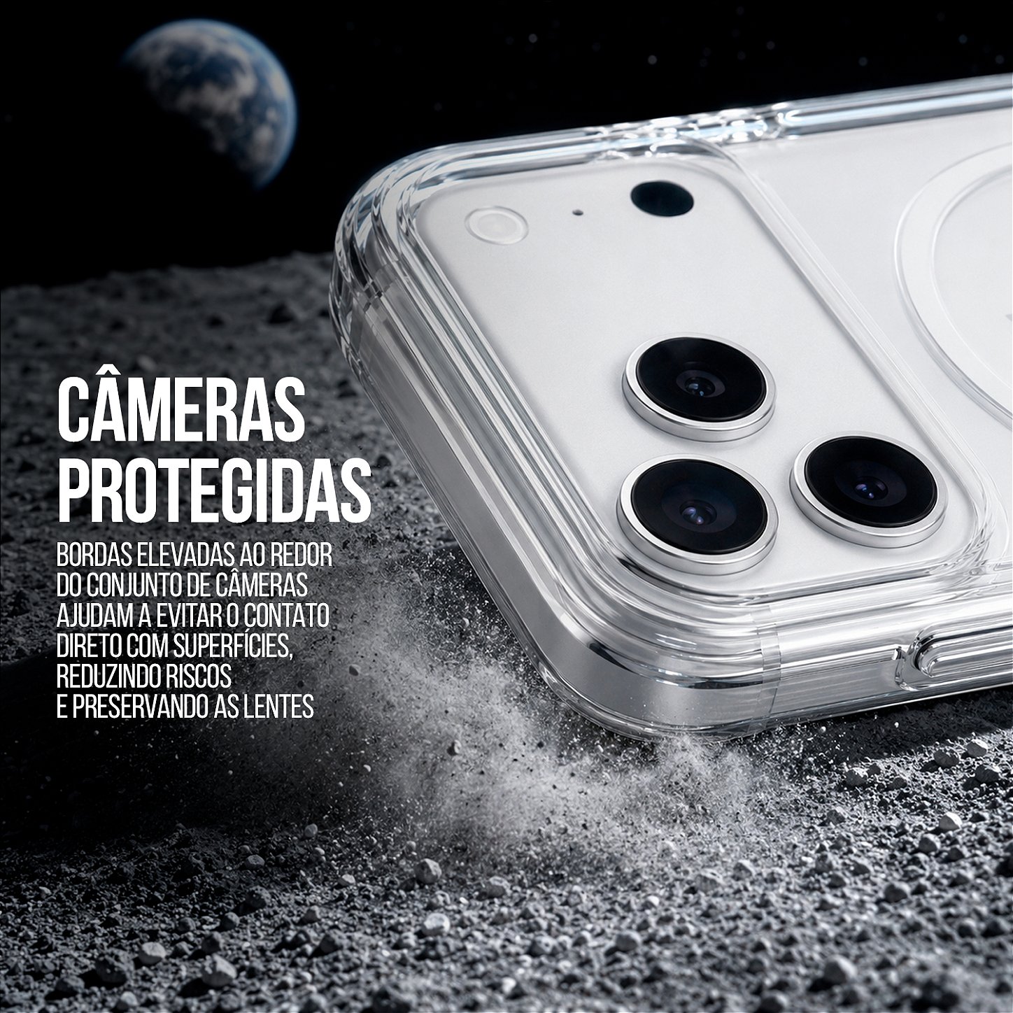 Capa Crystal Venesis Magsafe para iPhone 17 Pro / 18 Pro - Branca - SPACE - foto 10