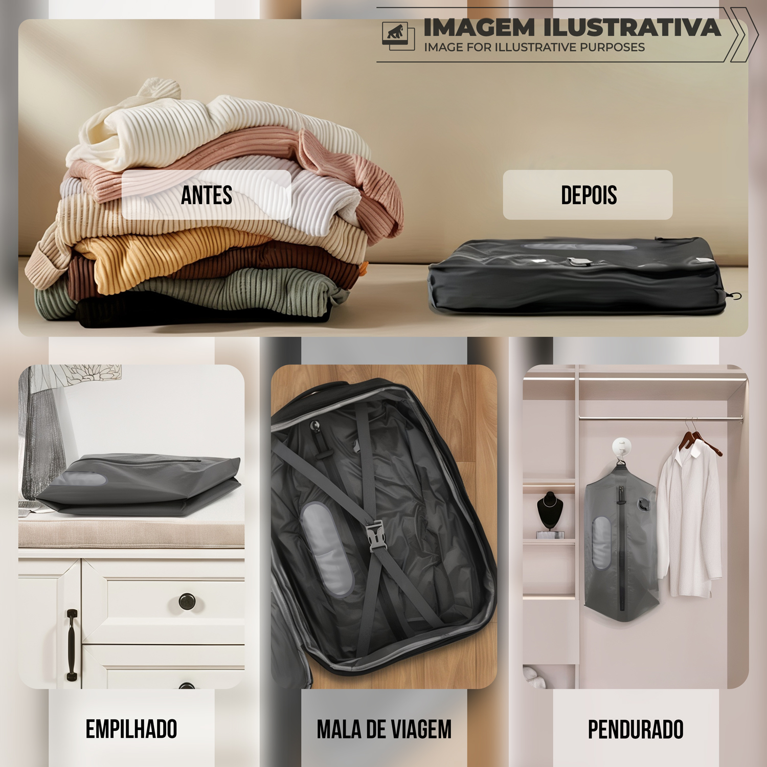 Saco à Vácuo para Viagem à Prova d’Água com Vedação Hermética - Médio - Safe Bag - Gshield - foto 5