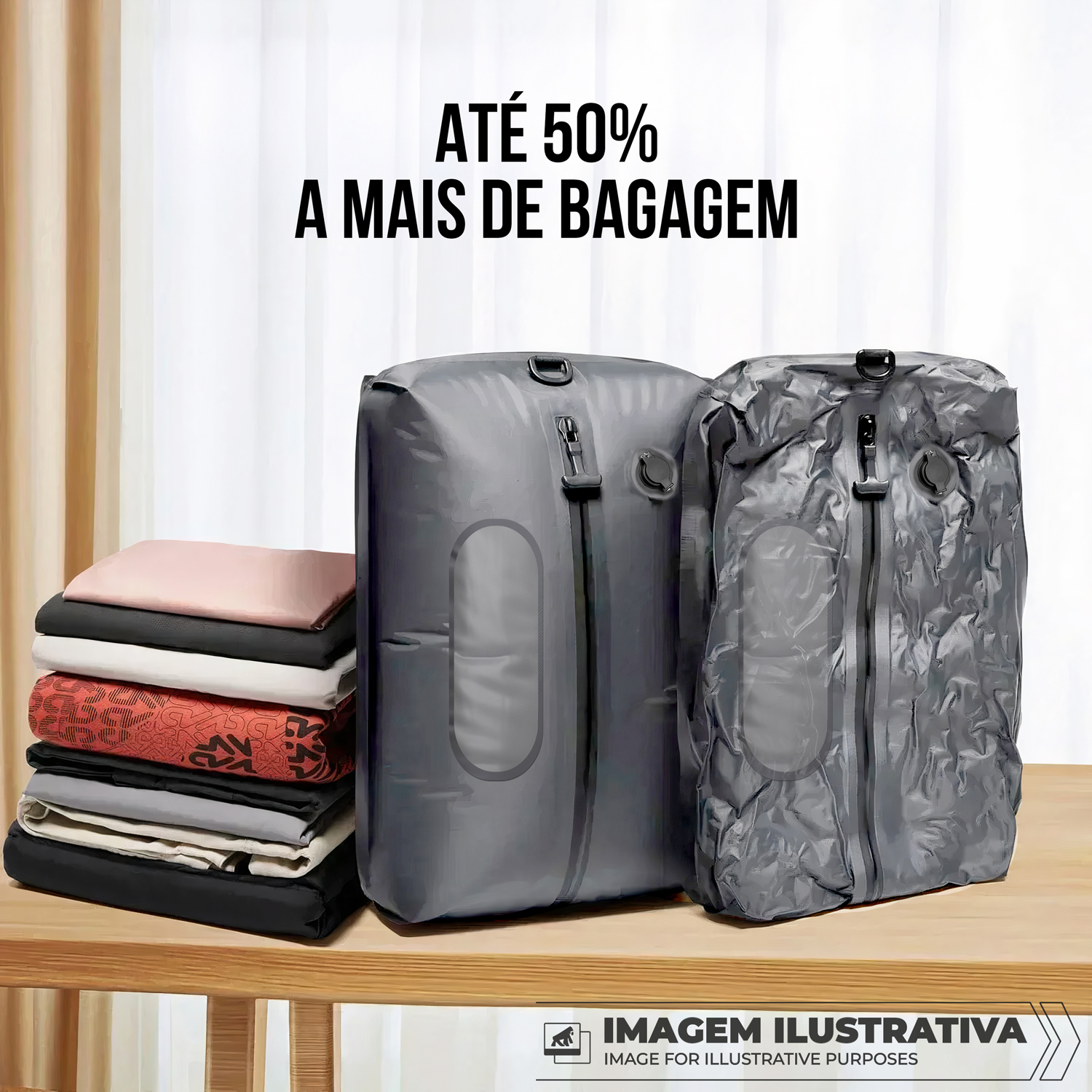 Saco à Vácuo para Viagem à Prova d’Água com Vedação Hermética - Médio - Safe Bag - Gshield - foto 4