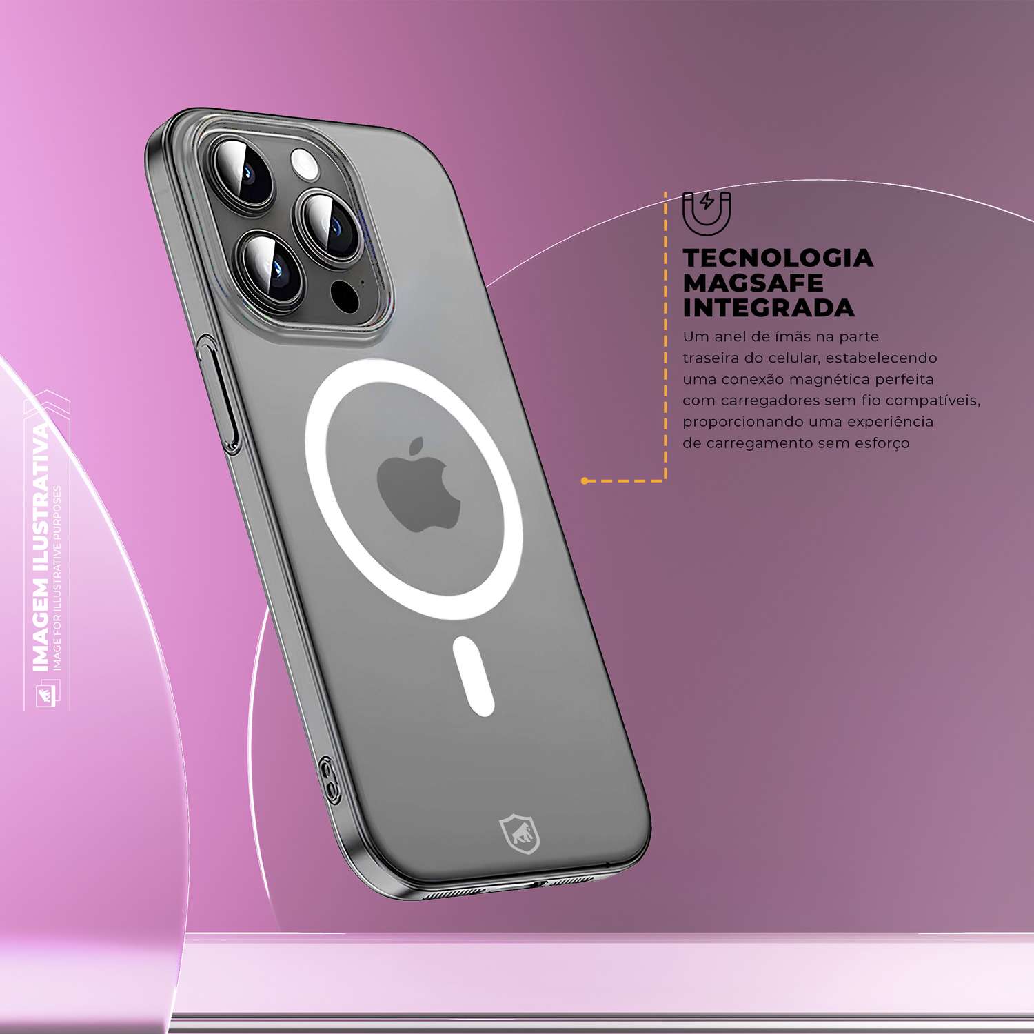 Capa para iPhone 14 Pro Max - Crystal Slim Magsafe - NÃO AMARELA - Transparente - Gshield