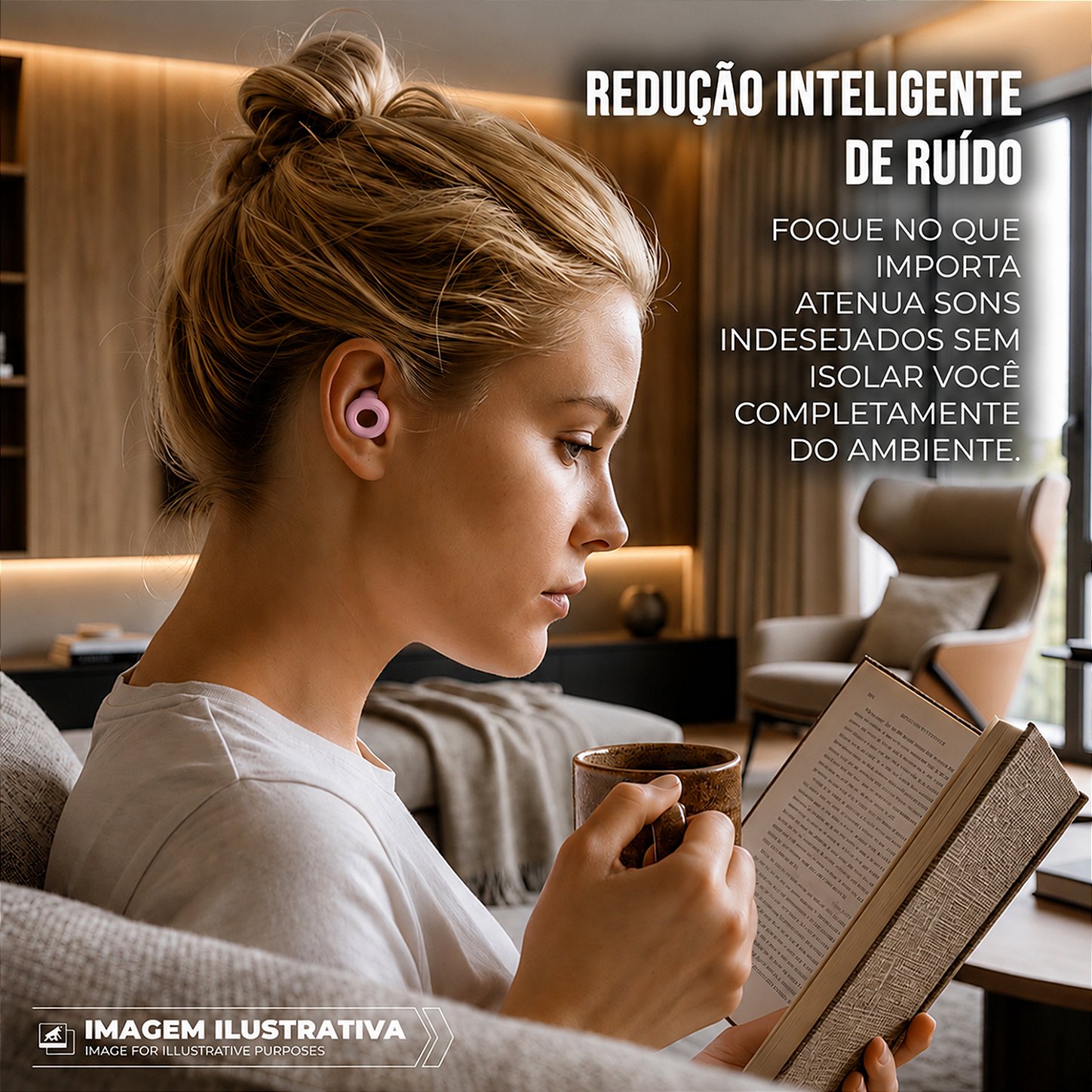 Tampão de Ouvido para Proteção Auricular Reutilizável em Silicone com 3 Tamanhos de Ponteiras - Rosa - Earplugs Shieeld Spirit - Gshield
