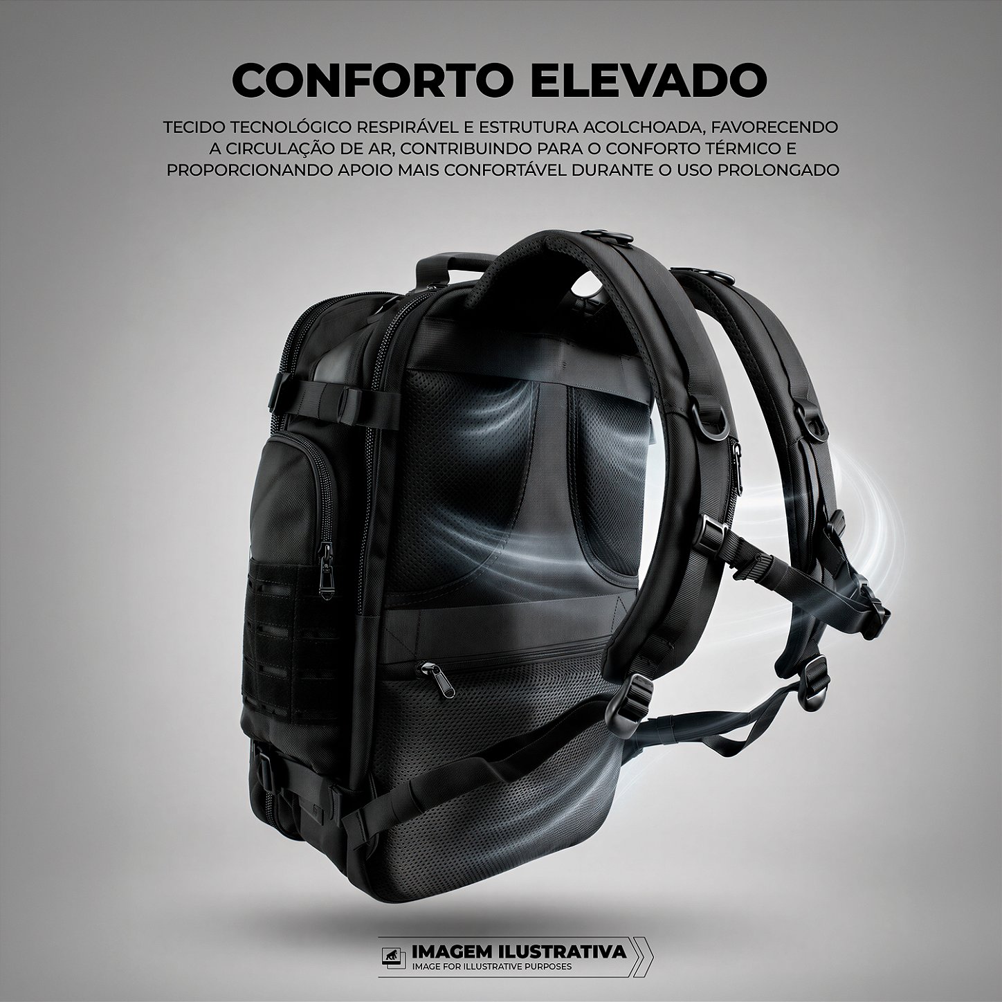 Mochila Bolsa Impermeável 30L com Compartimento para Calçado e Bolso Acolchoado de Notebook até 15.6", Cadeado Integrado - Victus - Gshield - foto 9