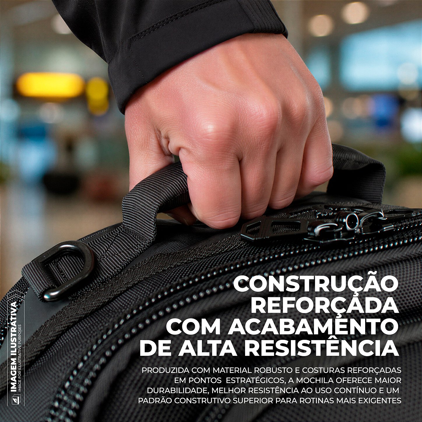 Mochila Bolsa Impermeável 30L com Compartimento para Calçado e Bolso Acolchoado de Notebook até 15.6", Cadeado Integrado - Victus - Gshield - foto 12