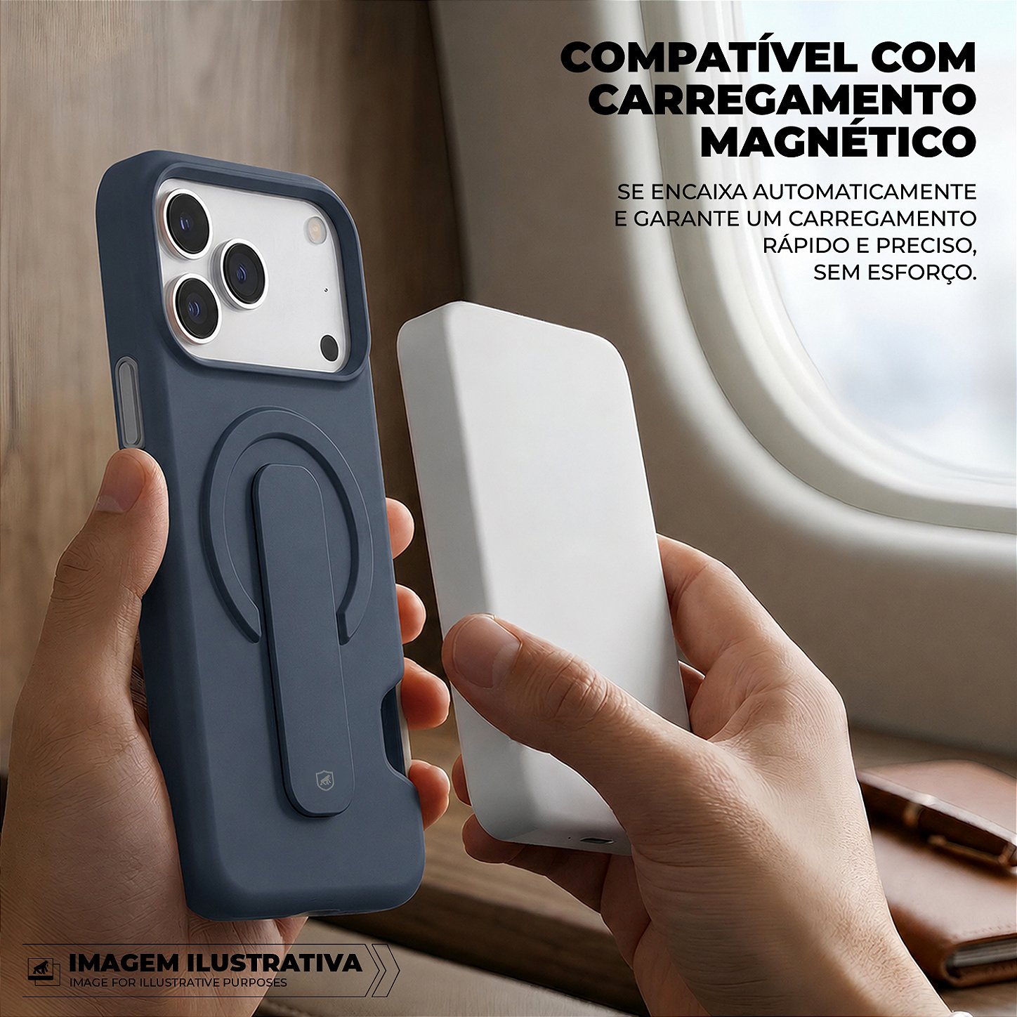 Capa para iPhone 17 Pro - Card Ring - Azul - Gshield - foto 2