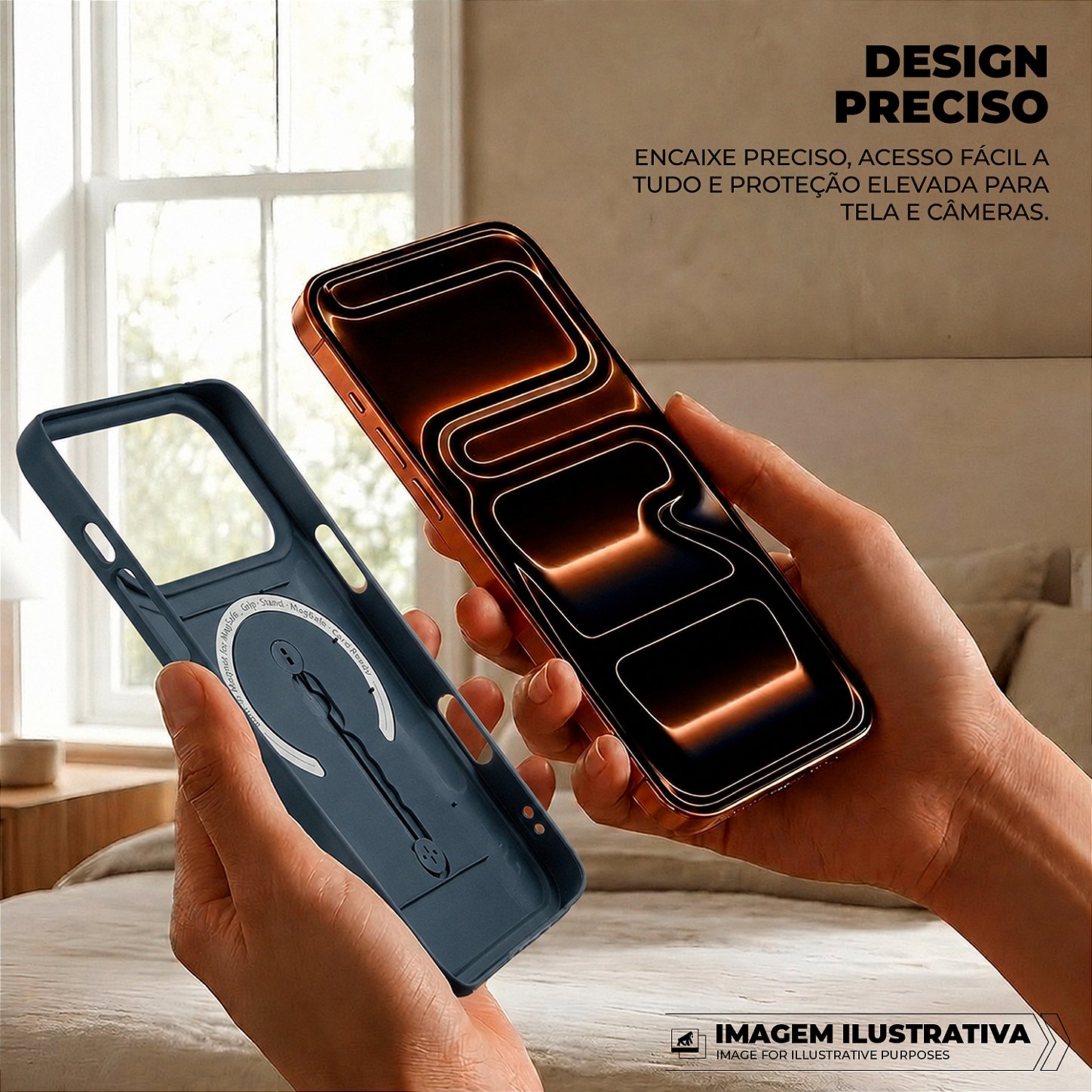 Capa para iPhone 17 Pro Max - Card Ring - Azul - Gshield - foto 4