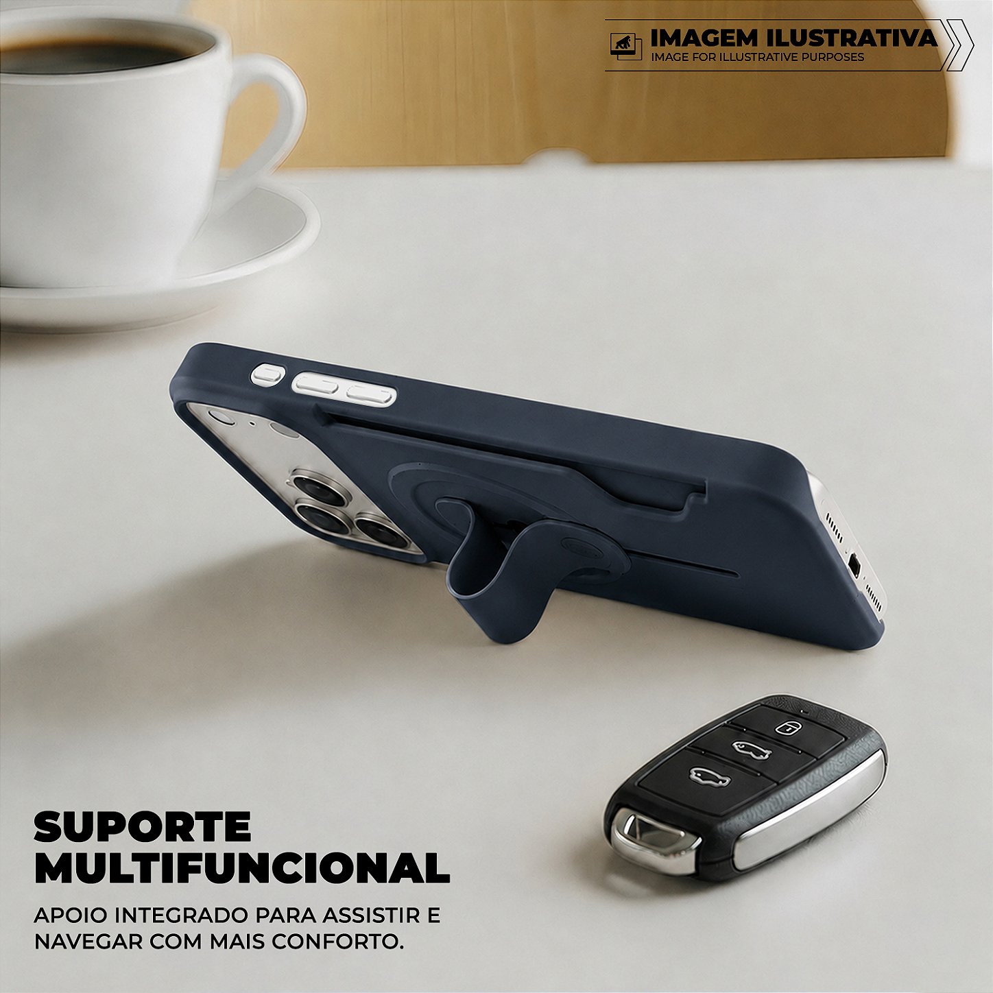 Capa para iPhone 17 Pro Max - Card Ring - Azul - Gshield - foto 5
