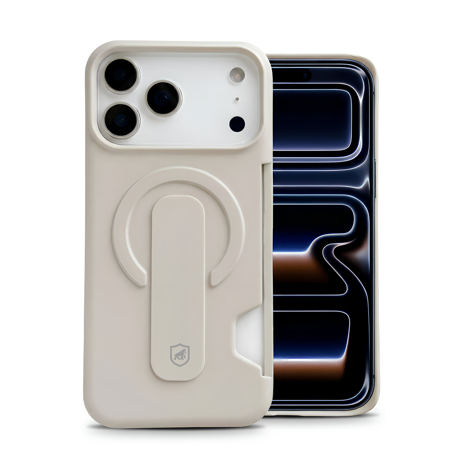Capa para iPhone 17 Pro - Card Ring - Off White - Gshield