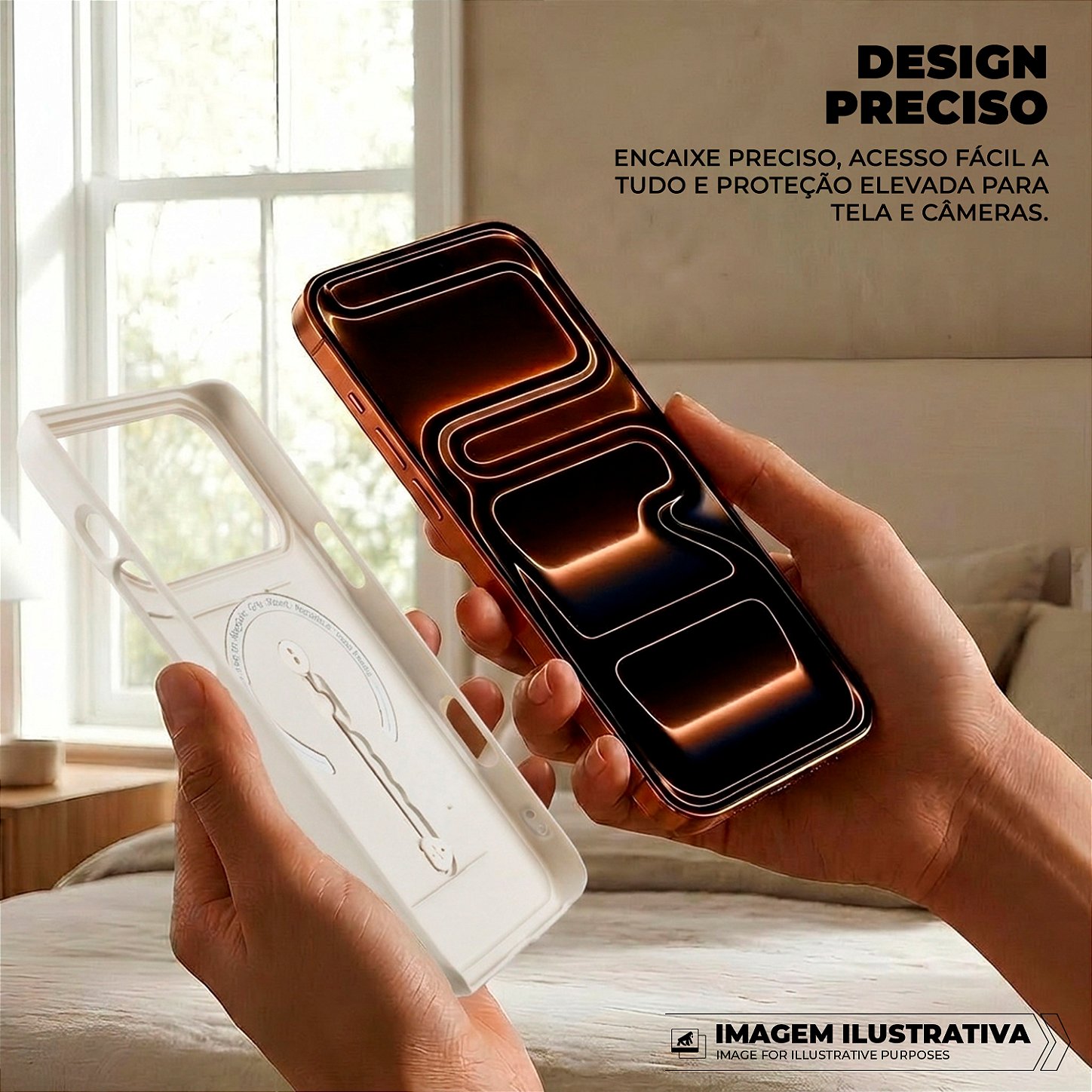 Capa para iPhone 17 Pro Max - Card Ring - Off White - Gshield - foto 4