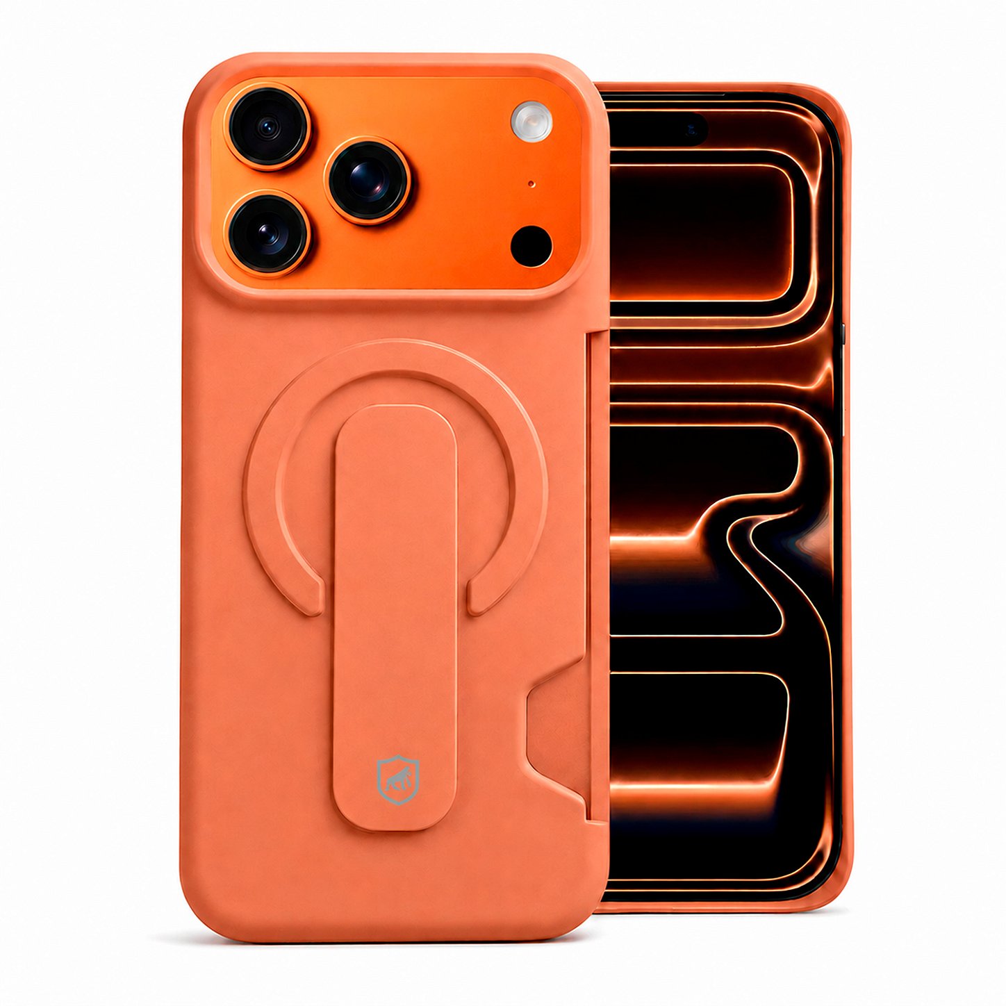 Capa para iPhone 17 Pro Max - Card Ring - Laranja - Gshield