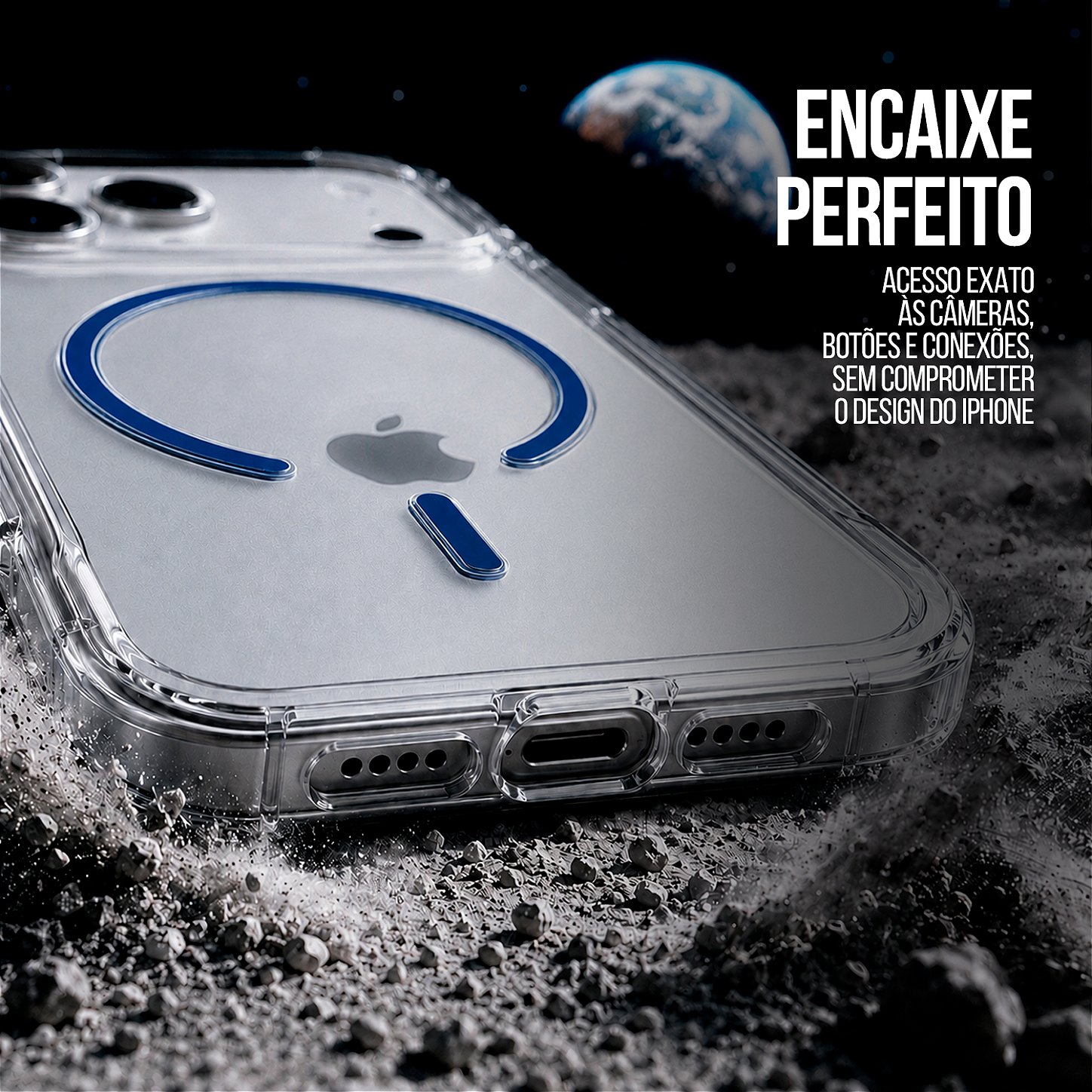 Capa Crystal Venesis Magsafe para iPhone 17 Pro / 18 Pro - Azul - SPACE - foto 3