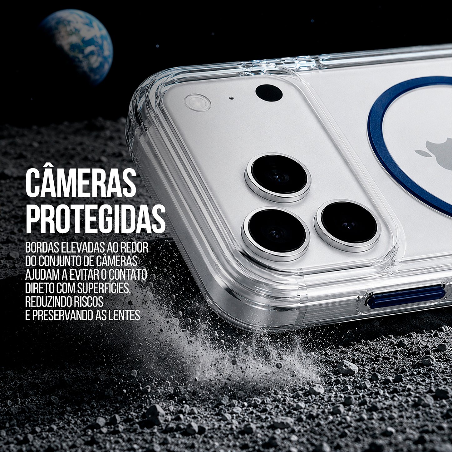 Capa Crystal Venesis Magsafe para iPhone 17 Pro / 18 Pro - Azul - SPACE - foto 4