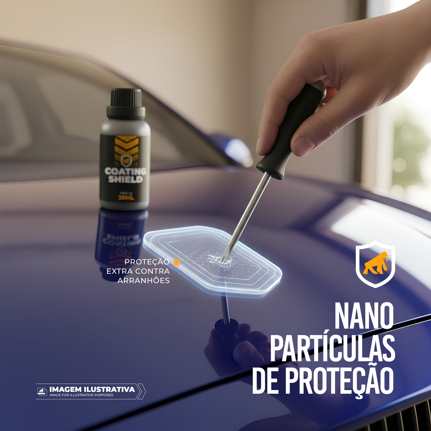 Nano Vitrificador Coating Shield 9H 30ml para Carro – Proteção Hidrofóbica e Antirriscos – Gshield - foto 5