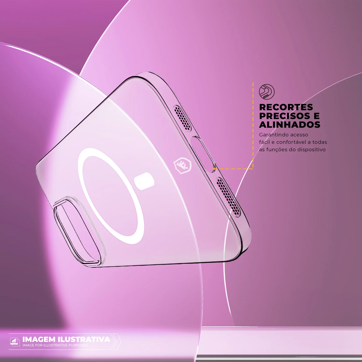 Kit Magsafe: Capa Crystal Slim para Samsung Galaxy S25 FE + Ventosa - Gshield