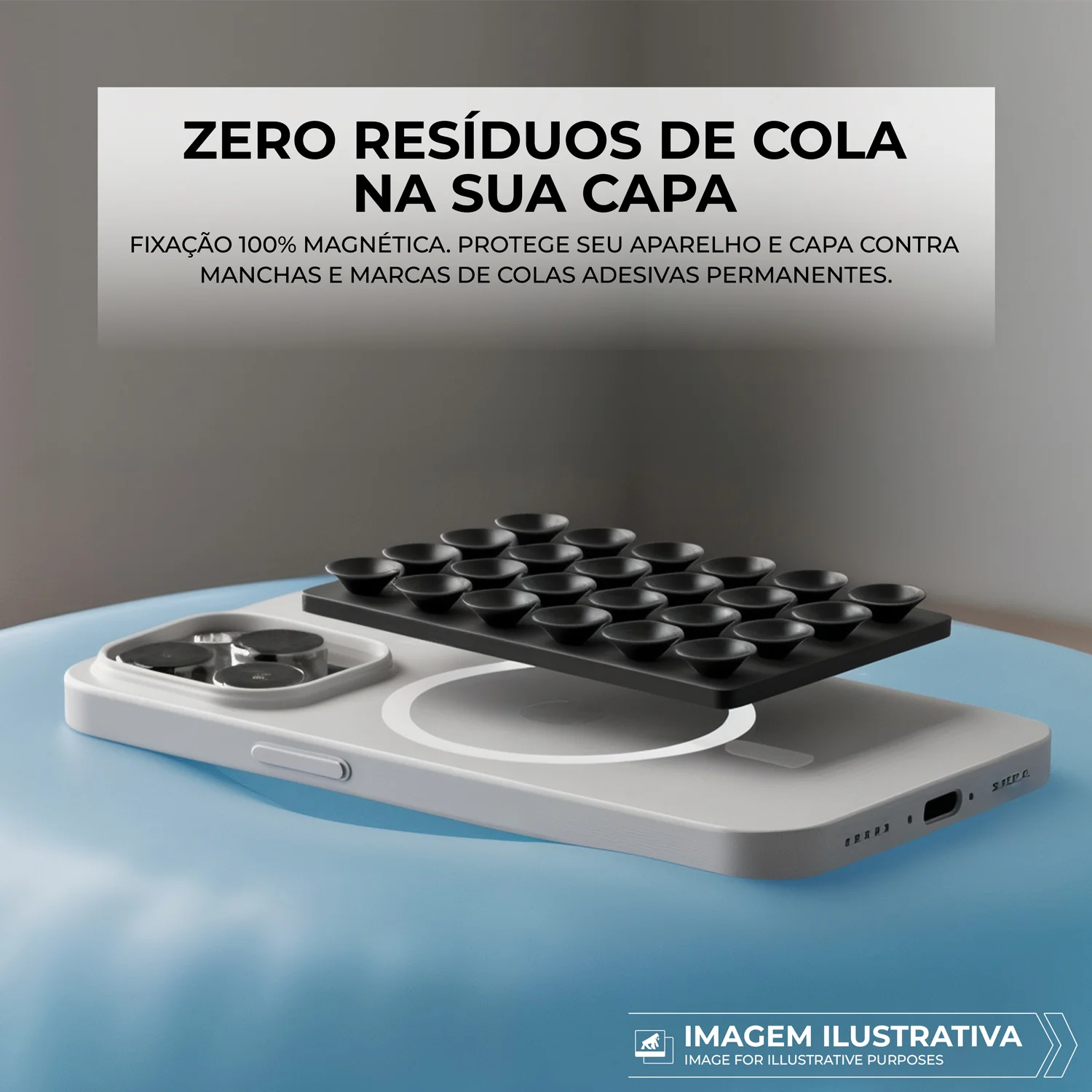 Kit Magsafe: Capa Crystal Slim para Samsung Galaxy S25 FE + Ventosa - Gshield