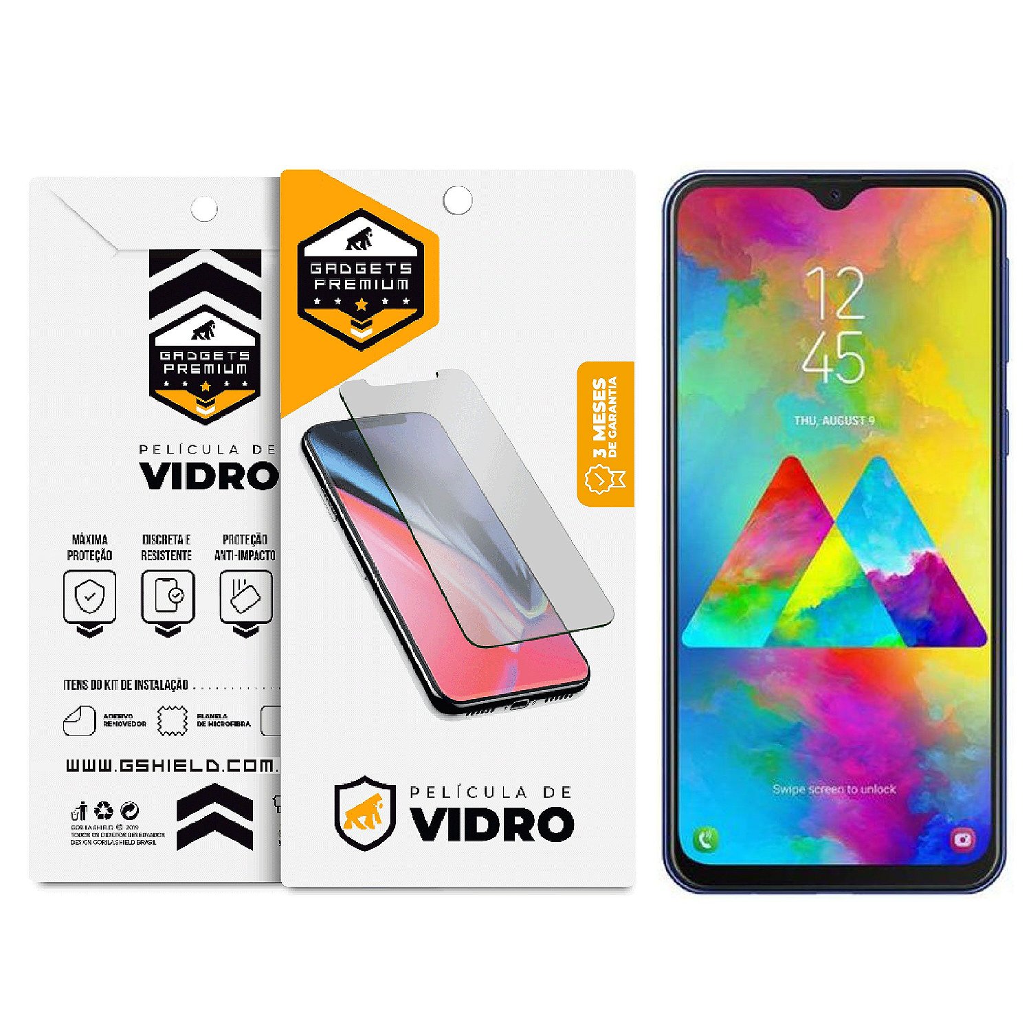 Película para Samsung Galaxy M20 - Vidro Dupla - Gshield