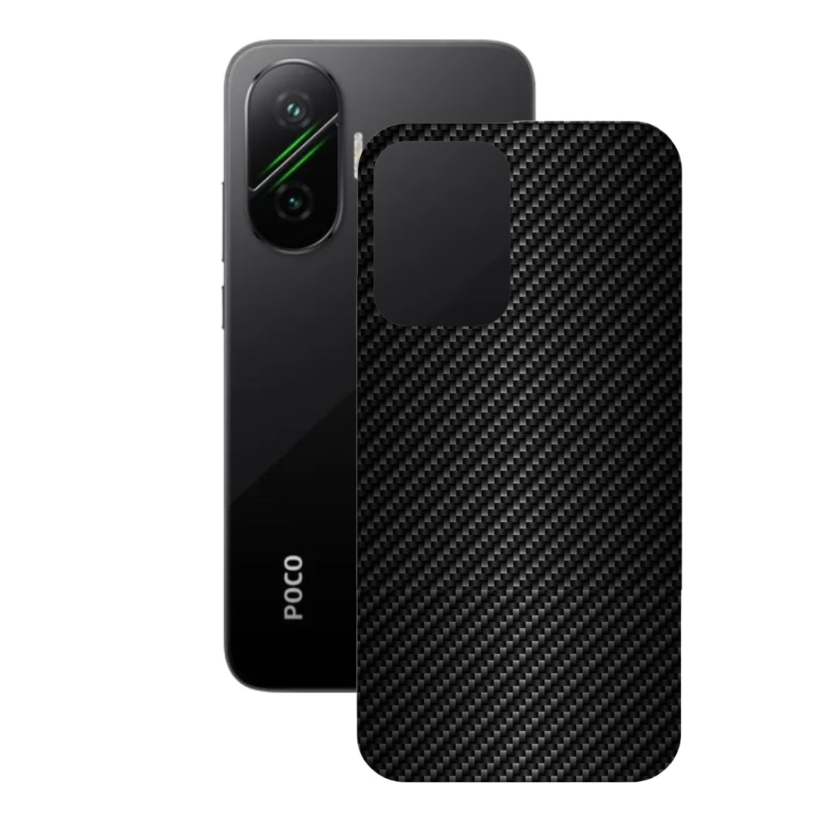 Película para Xiaomi POCO F7 - Traseira de Fibra de Carbono Preta - Gshield