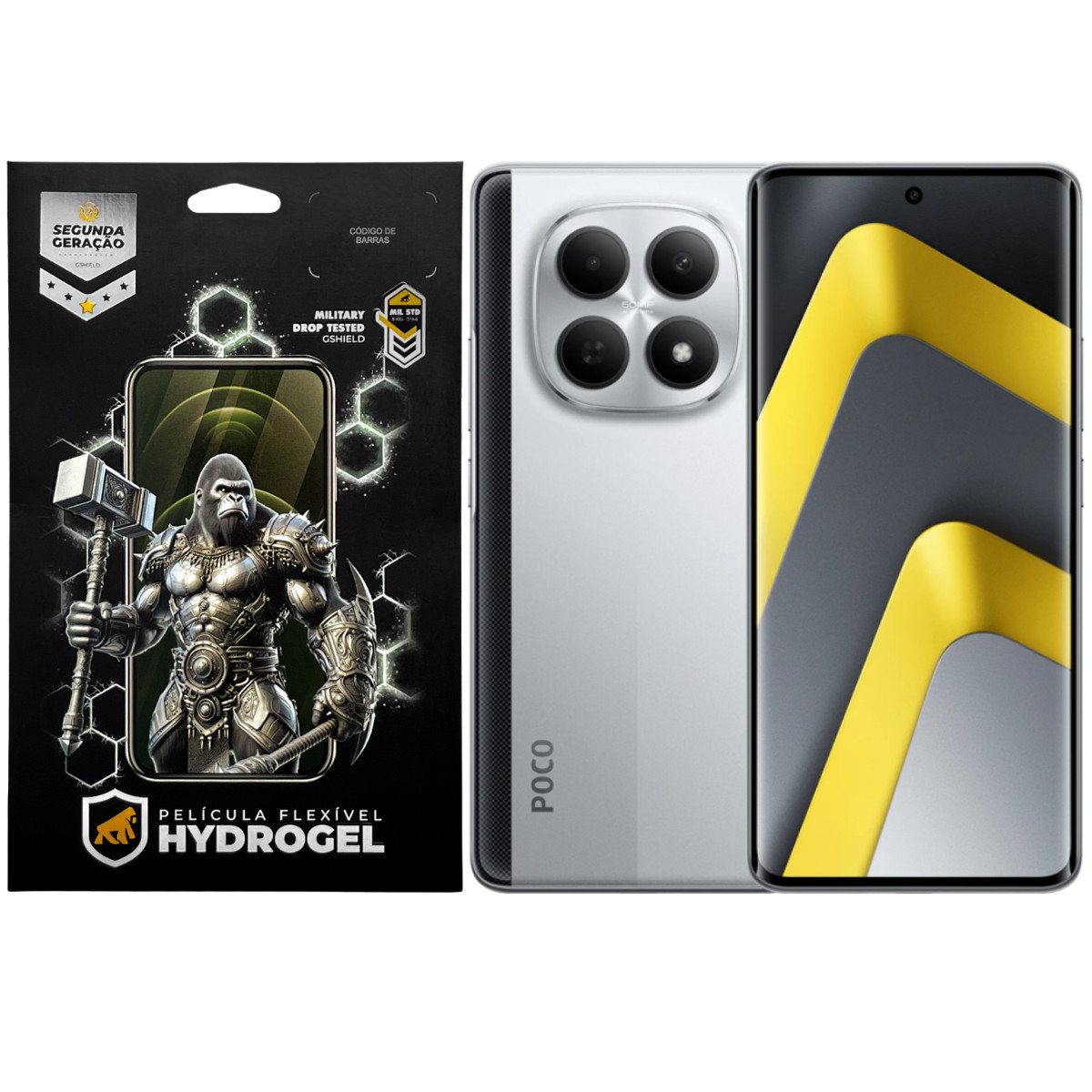 Kit Película Frontal + Traseira para Xiaomi Poco M8 - Proteção Completa - Gshield