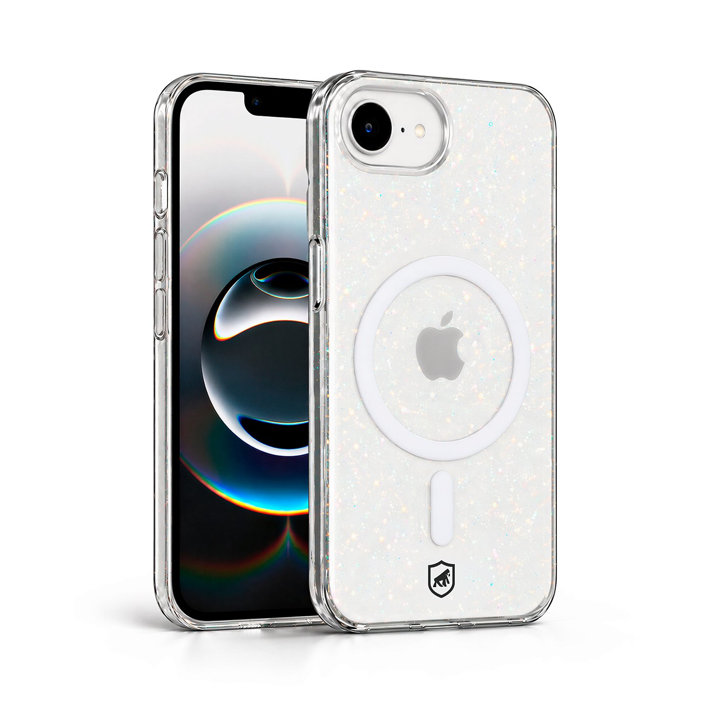 Capa para iPhone 16E / 17E - Crystal Slim Magsafe - NÃO AMARELA - Transparente Glitter - Gshield