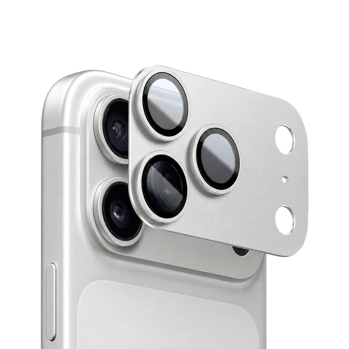 Protetor de Lente para iPhone 17 Pro Max - Survivor - Prata com molde aplicador - Gshield