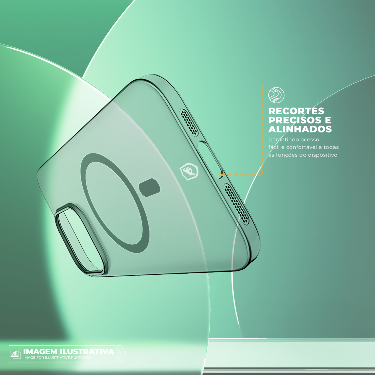 Capa para iPhone 17E - Crystal Slim Magsafe - NÃO AMARELA - Titanium - Gshield