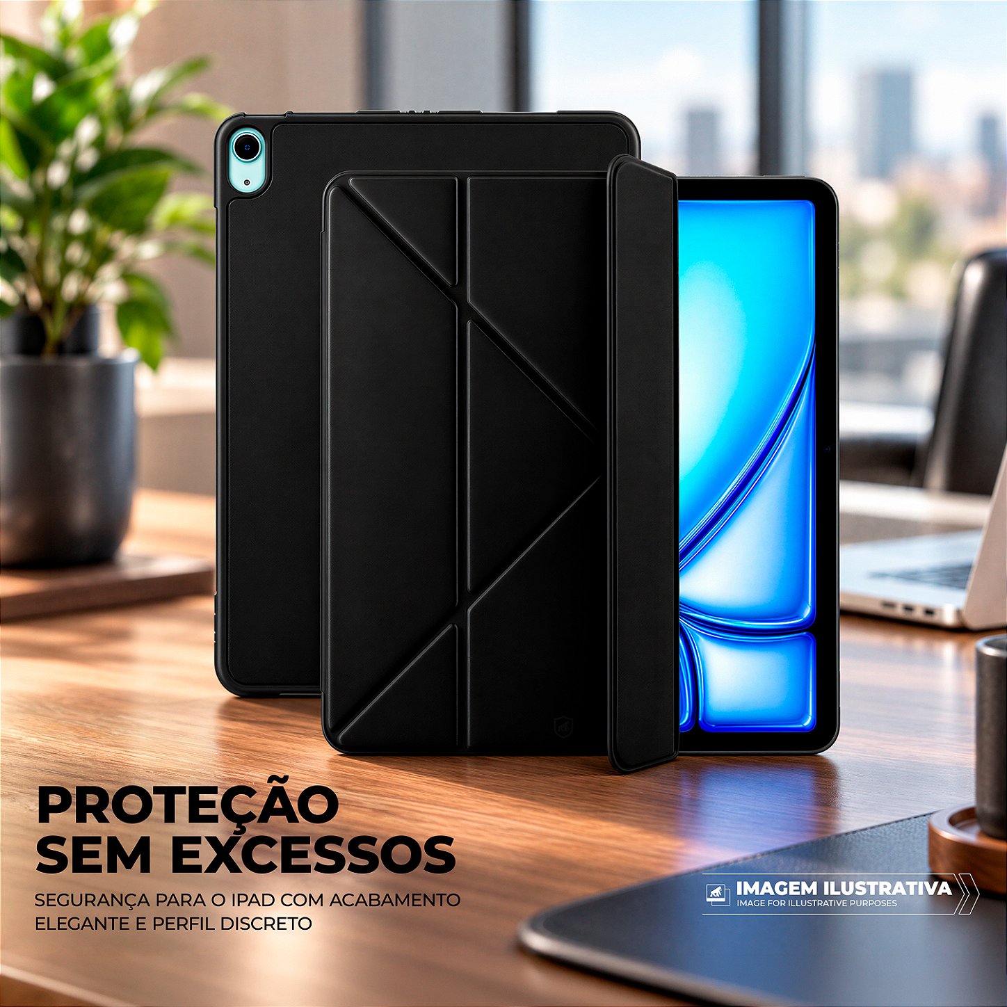 Capa para iPad Air 13 M3 (2025) / iPad Air 13 (2024) - Clear View Stand - Gshield - foto 2