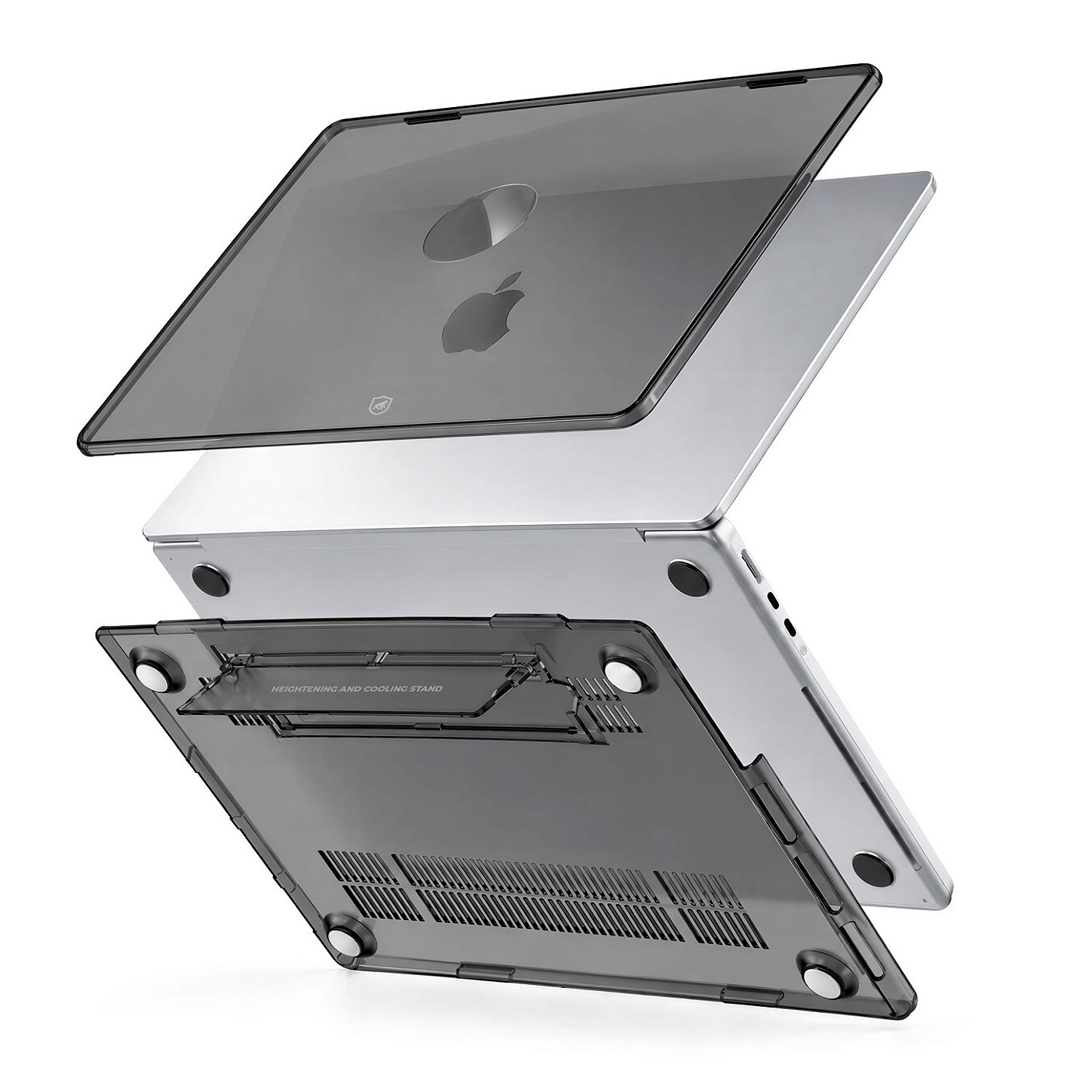 Capa Ultrafina Preta para MacBook Neo 13" com Proteção em Policarbonato Rígido, Suporte Kickstand e Ventilação Inferior - Armor Stand - Gshield