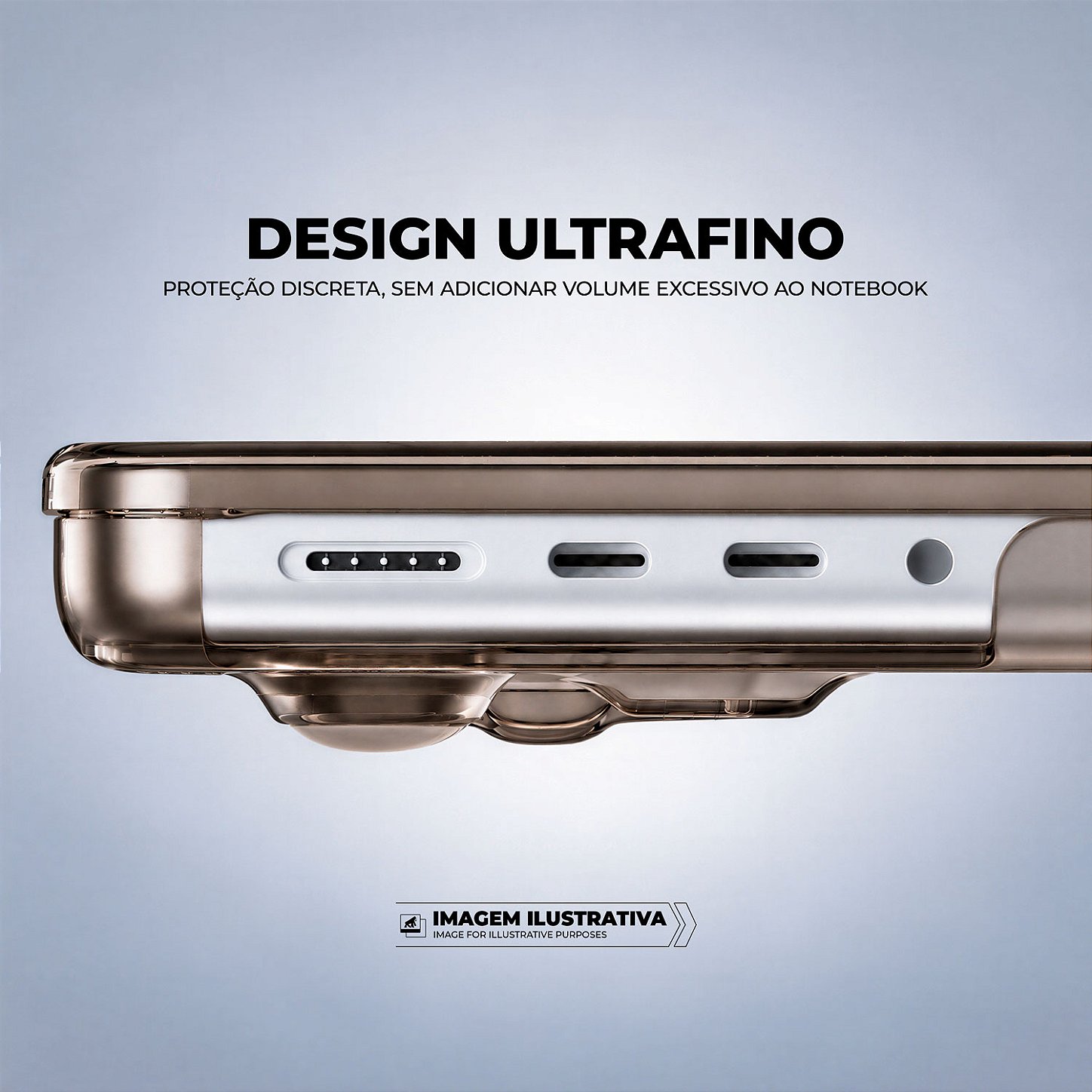 Capa Ultrafina Preta para MacBook Neo 13" com Proteção em Policarbonato Rígido, Suporte Kickstand e Ventilação Inferior - Armor Stand - Gshield
